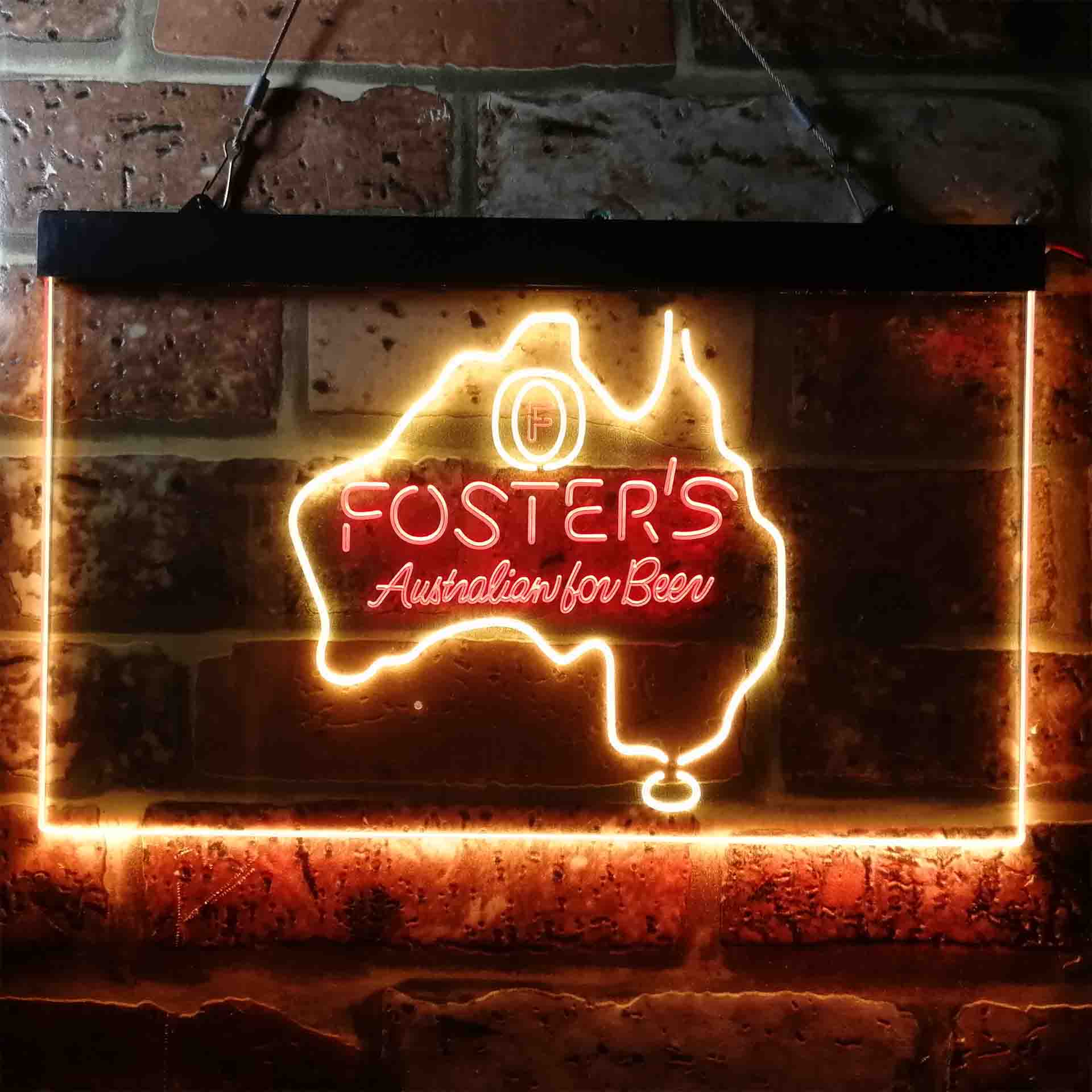 Foster Australian Beer Map Neon-Like LED Sign - Image 11