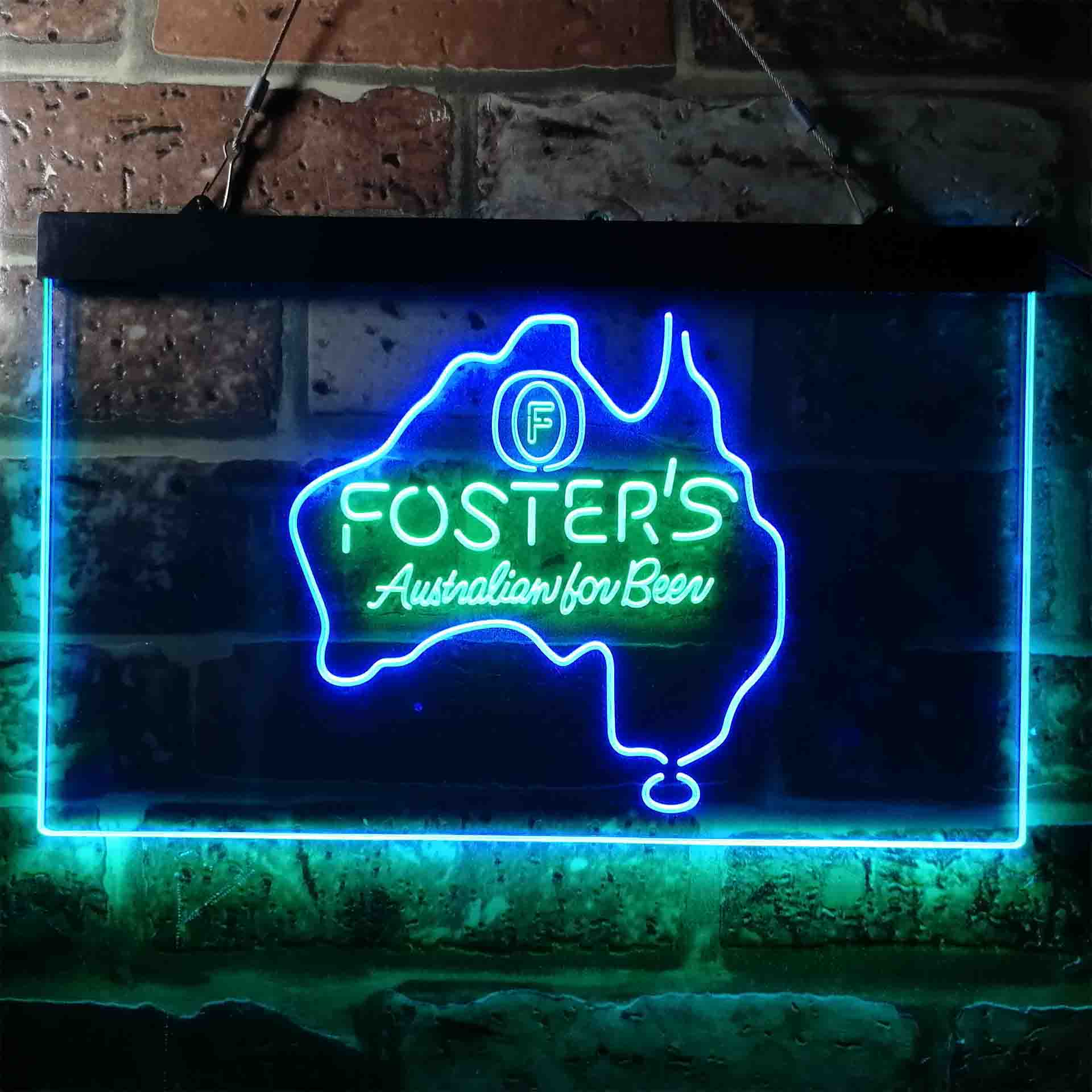Foster Australian Beer Map Neon-Like LED Sign - Image 12