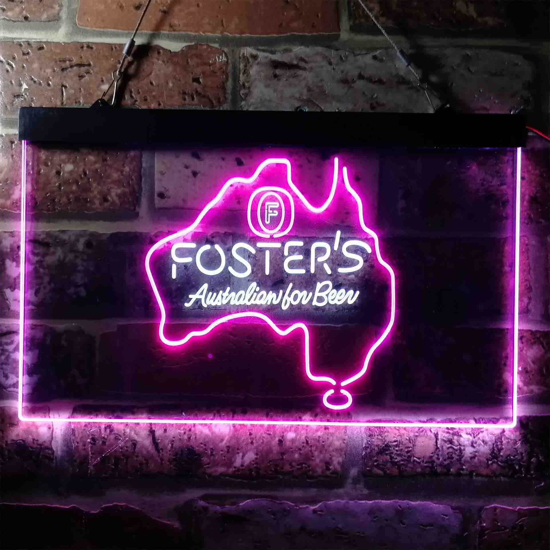Foster Australian Beer Map Neon-Like LED Sign - Image 13