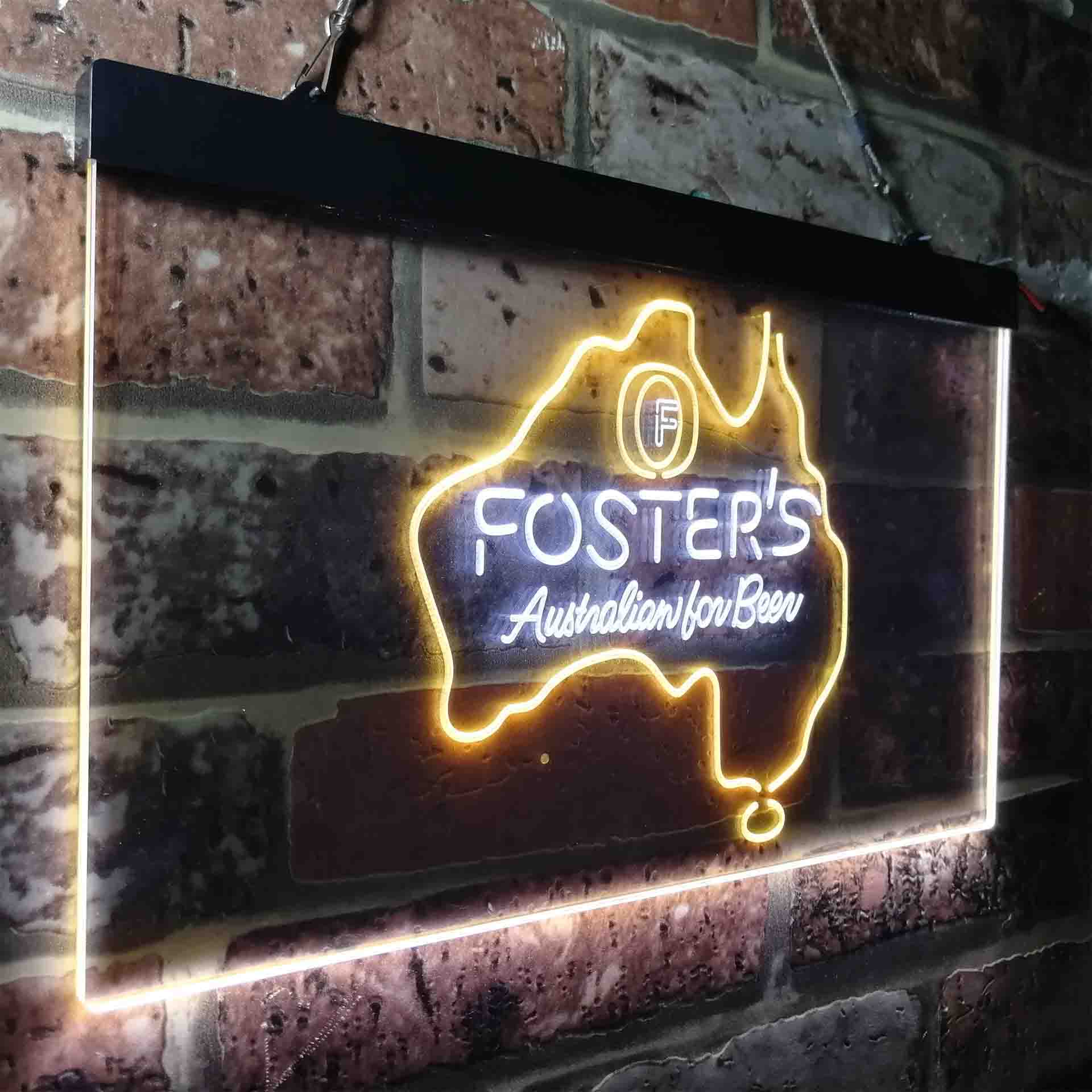 Foster Australian Beer Map Neon-Like LED Sign - Image 17