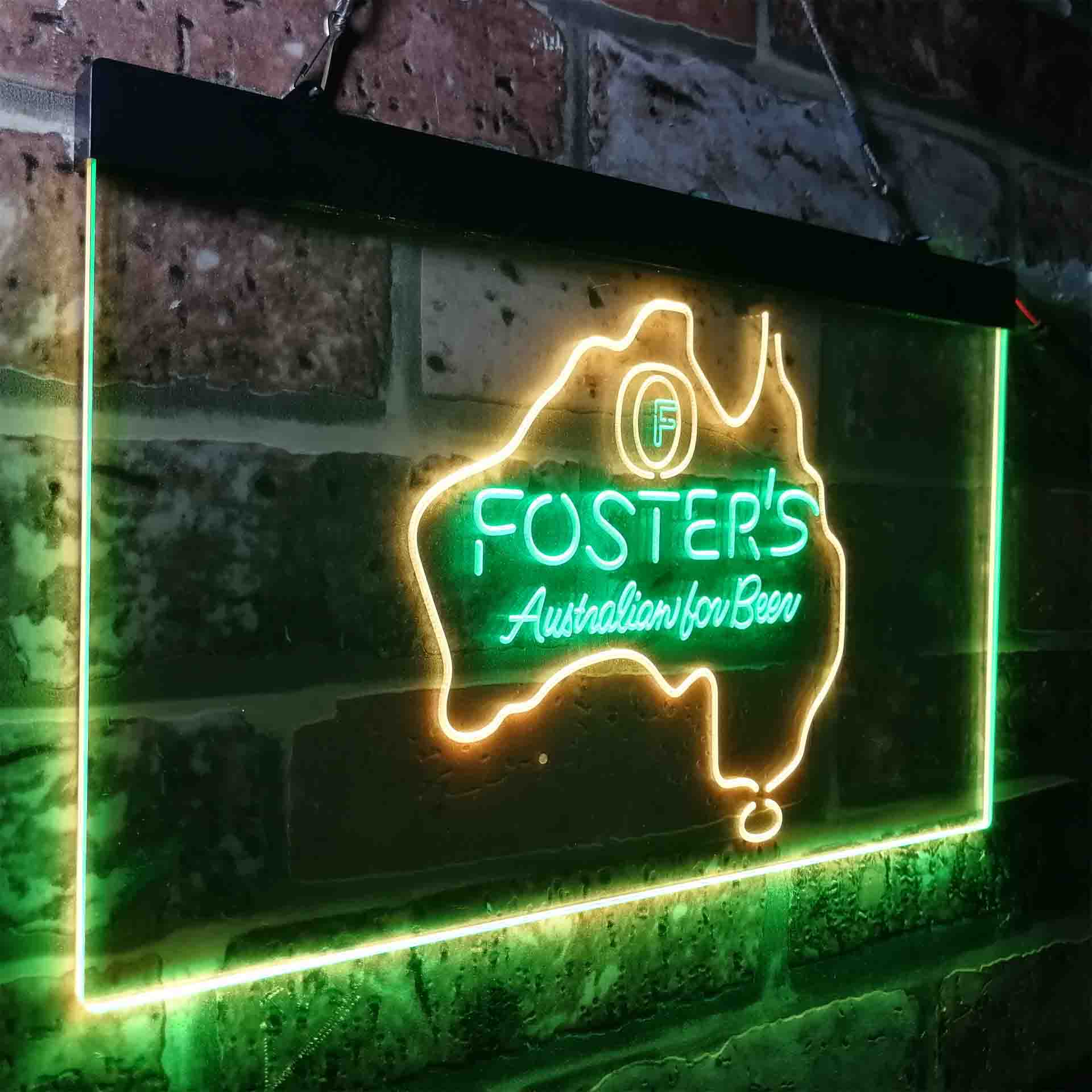 Foster Australian Beer Map Neon-Like LED Sign - Image 19