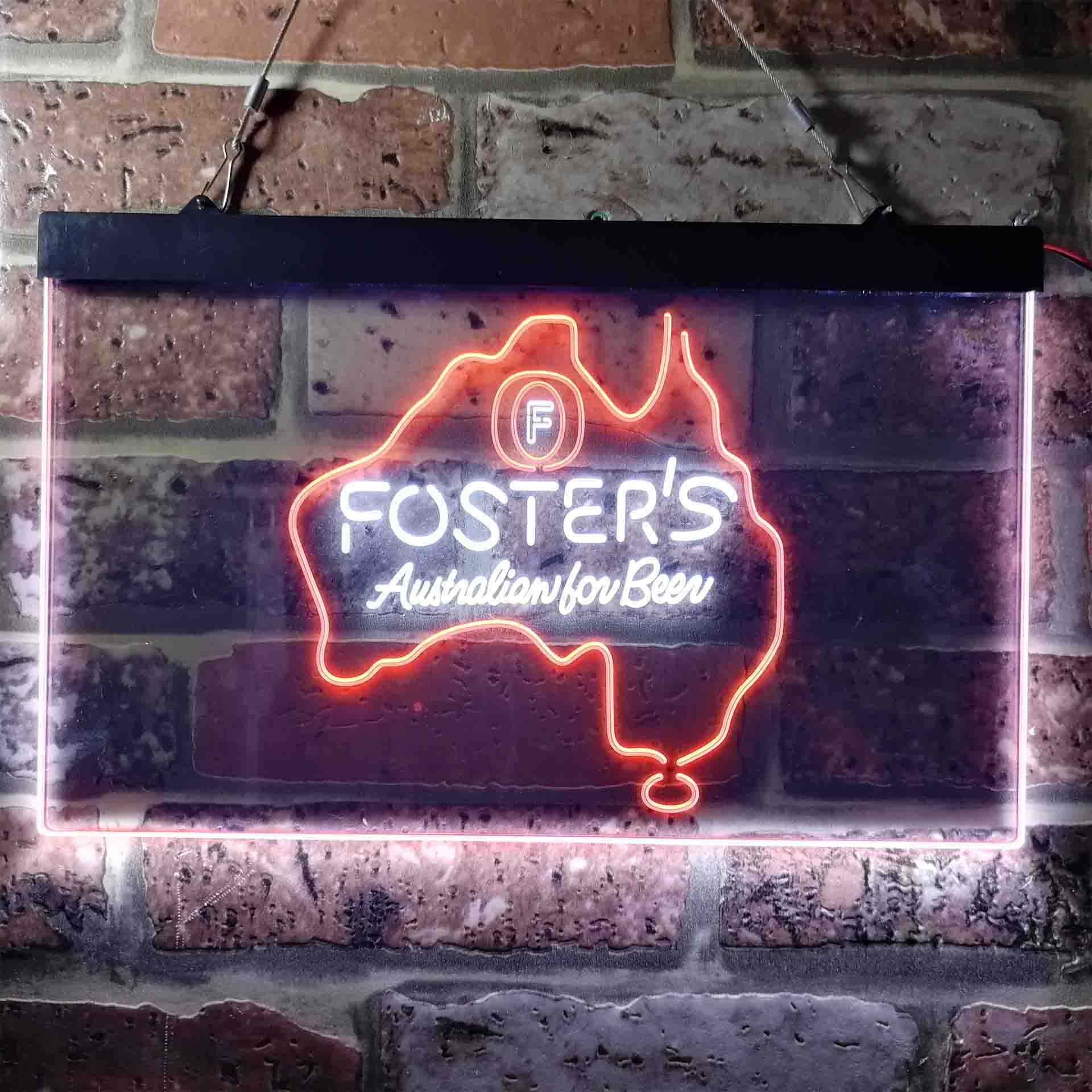 Foster Australian Beer Map Neon-Like LED Sign - Image 2