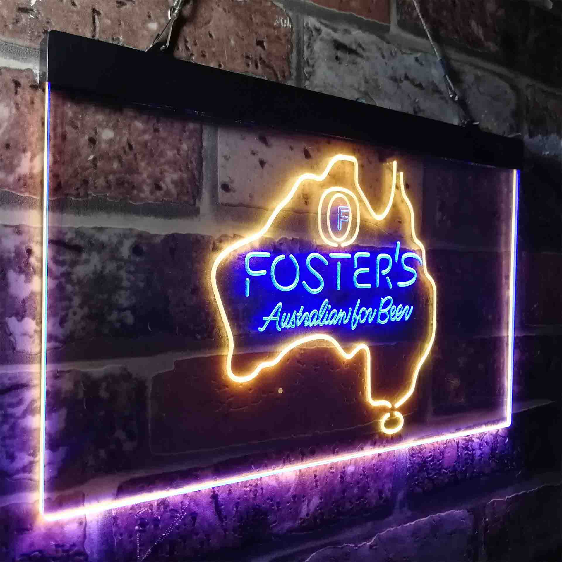 Foster Australian Beer Map Neon-Like LED Sign - Image 21