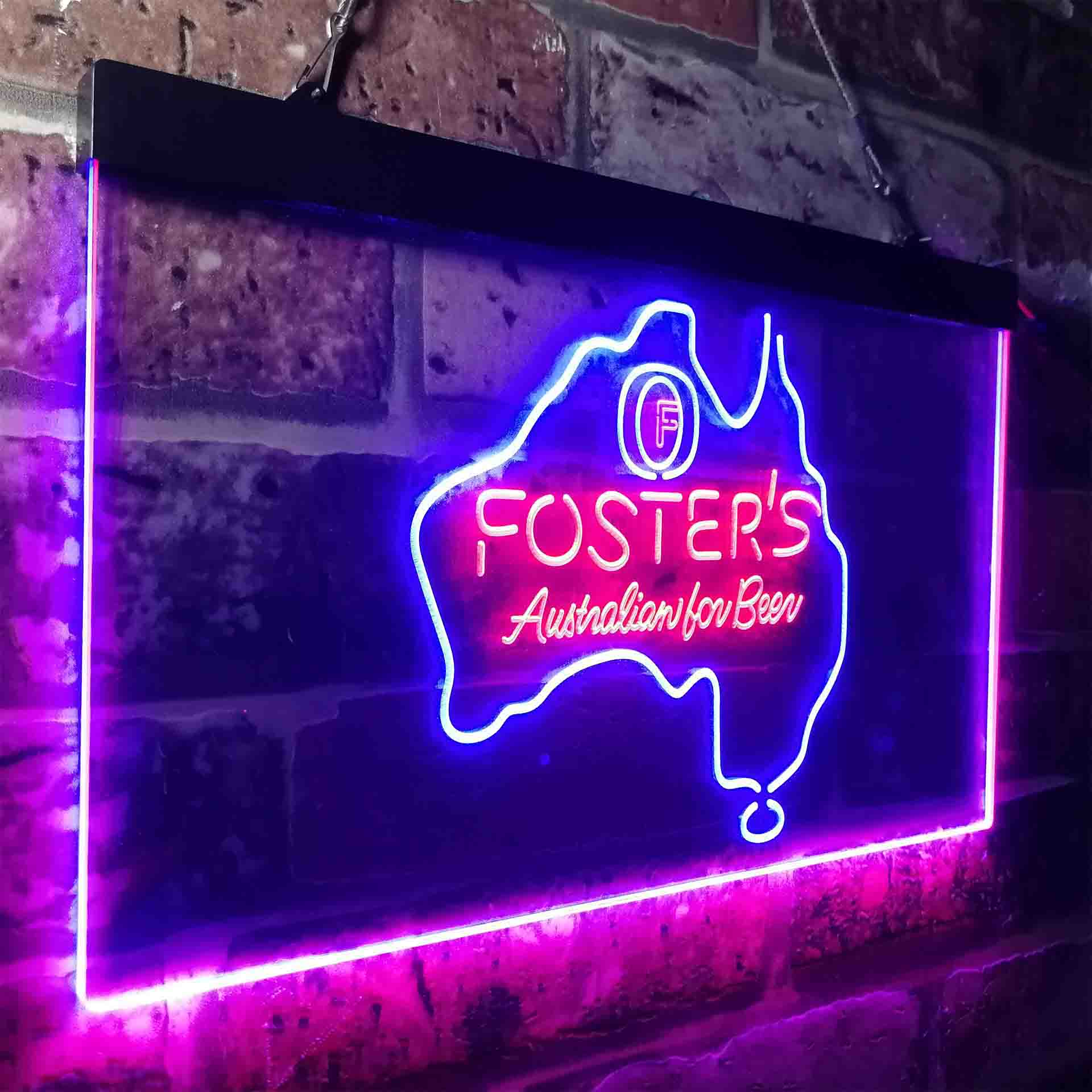 Foster Australian Beer Map Neon-Like LED Sign - Image 23
