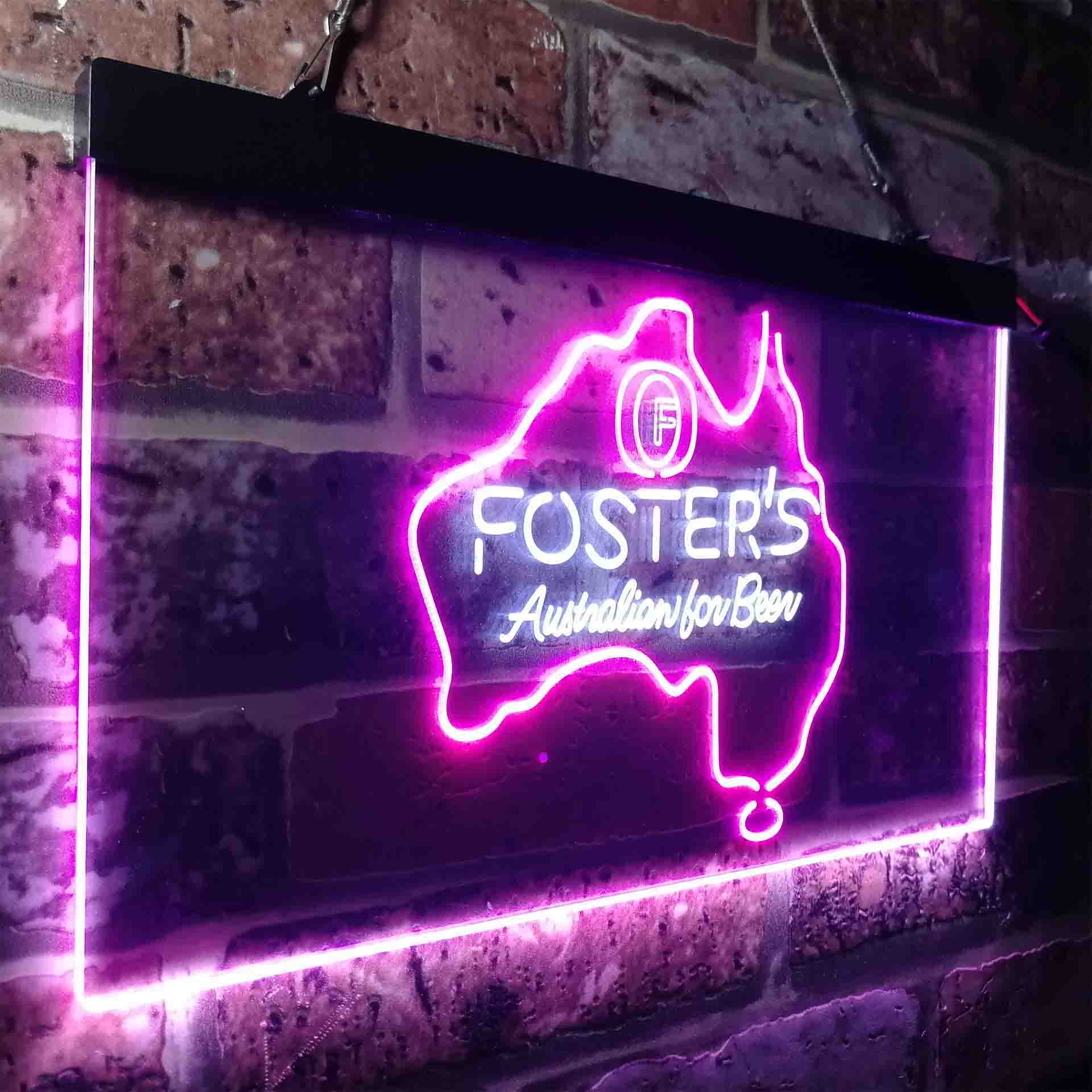 Foster Australian Beer Map Neon-Like LED Sign - Image 26