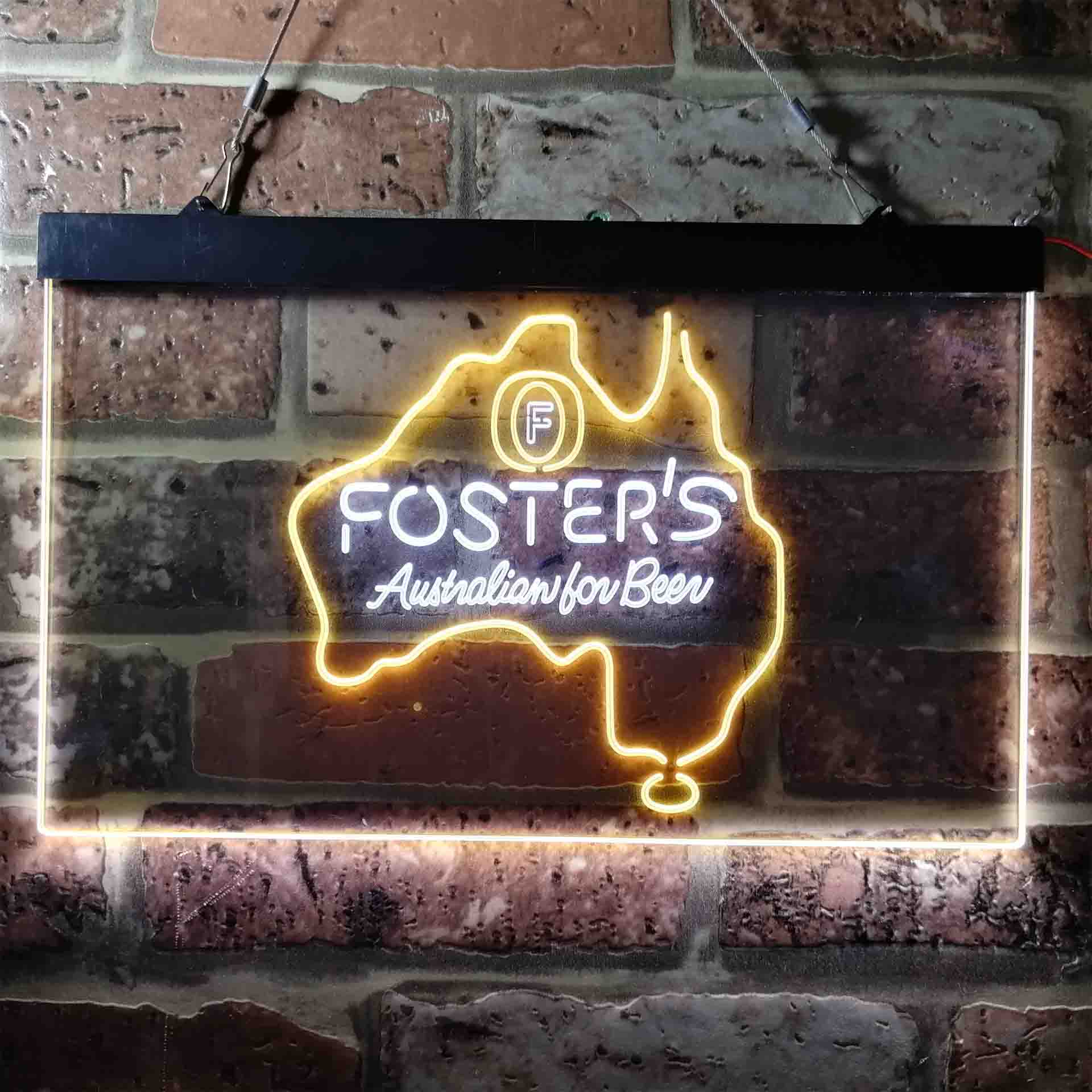 Foster Australian Beer Map Neon-Like LED Sign - Image 4