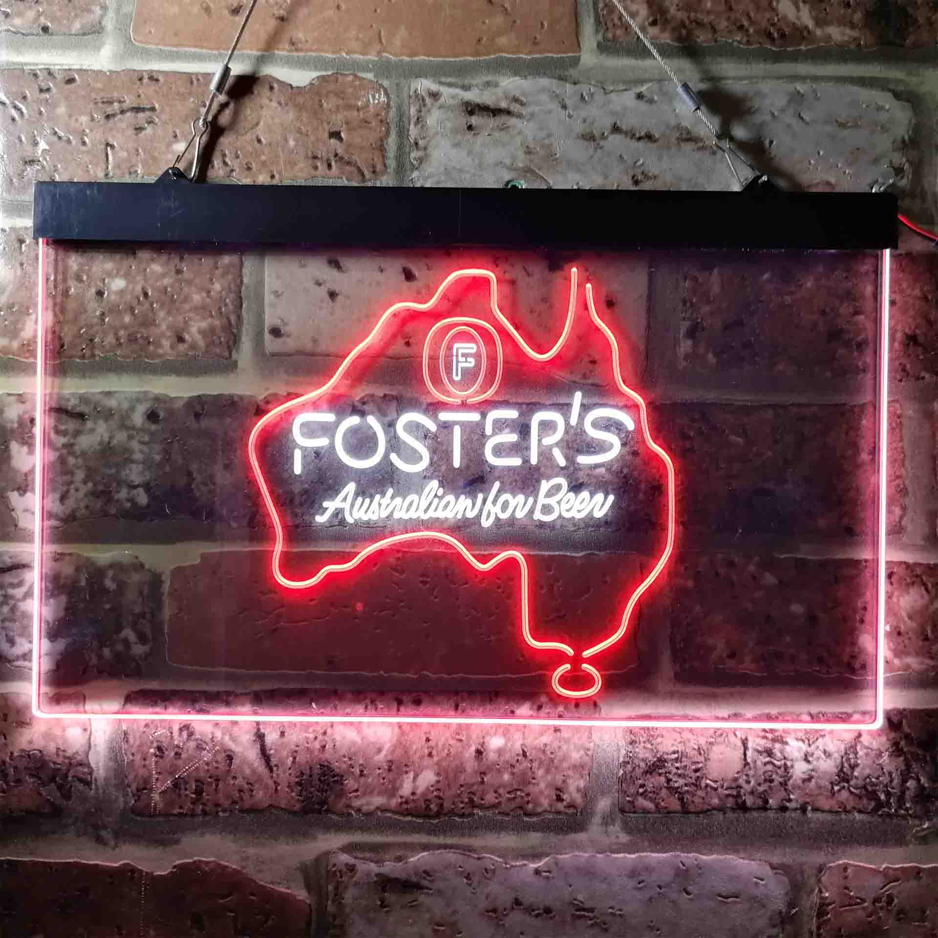 Foster Australian Beer Map Neon-Like LED Sign - Image 5