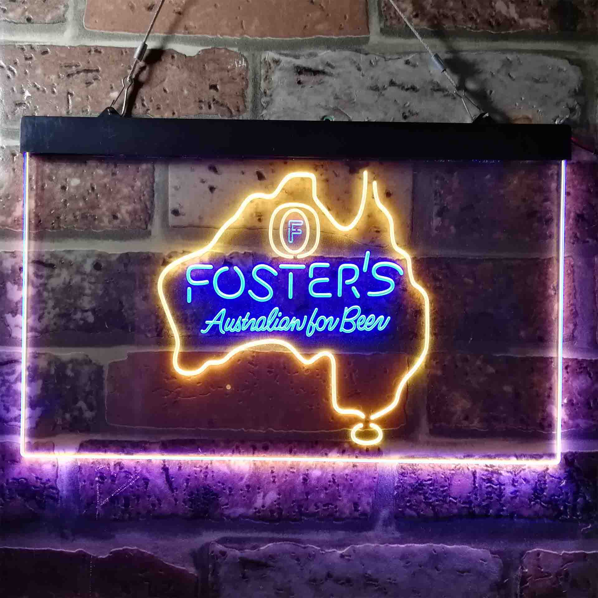 Foster Australian Beer Map Neon-Like LED Sign - Image 8