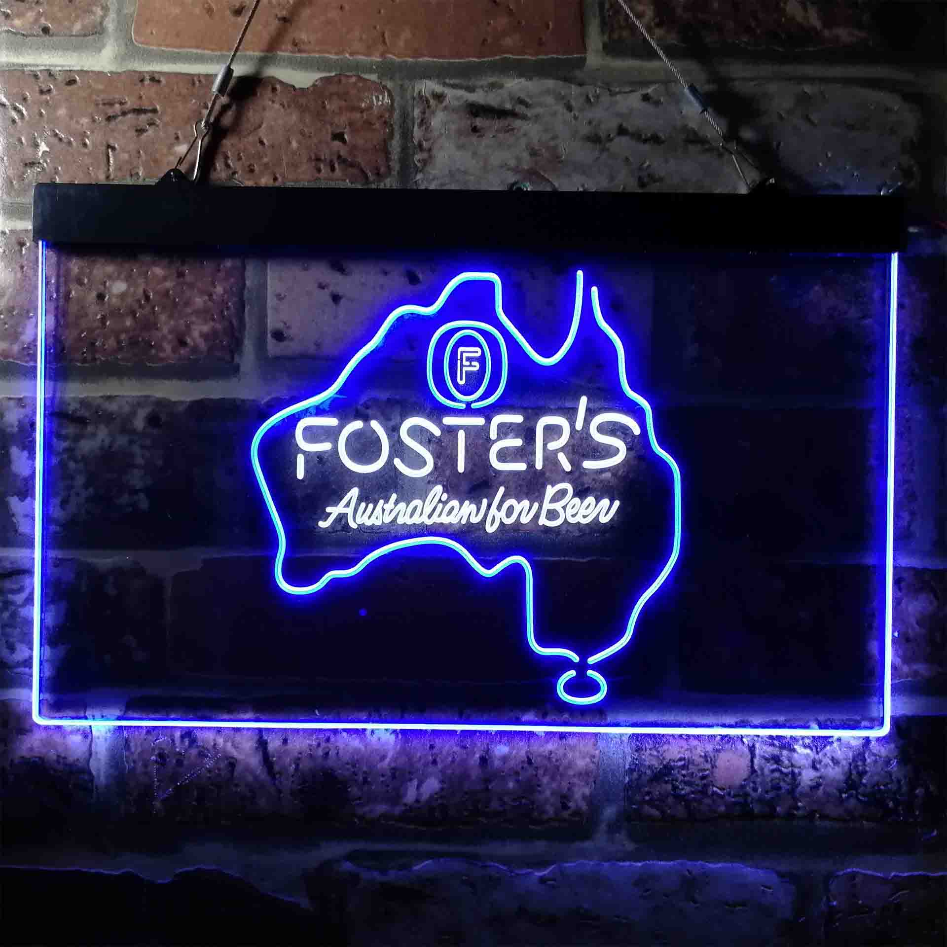 Foster Australian Beer Map Neon-Like LED Sign - Image 9
