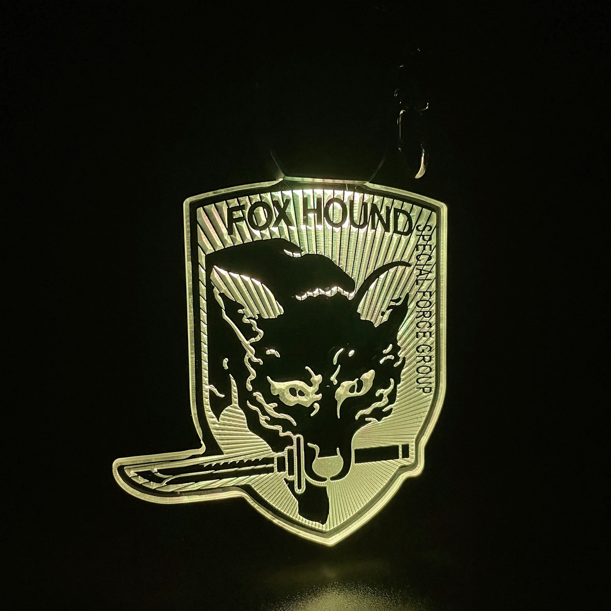Fox Hound LED Light Acrylic Keychain , Christmas Tree Ornament - Image 4