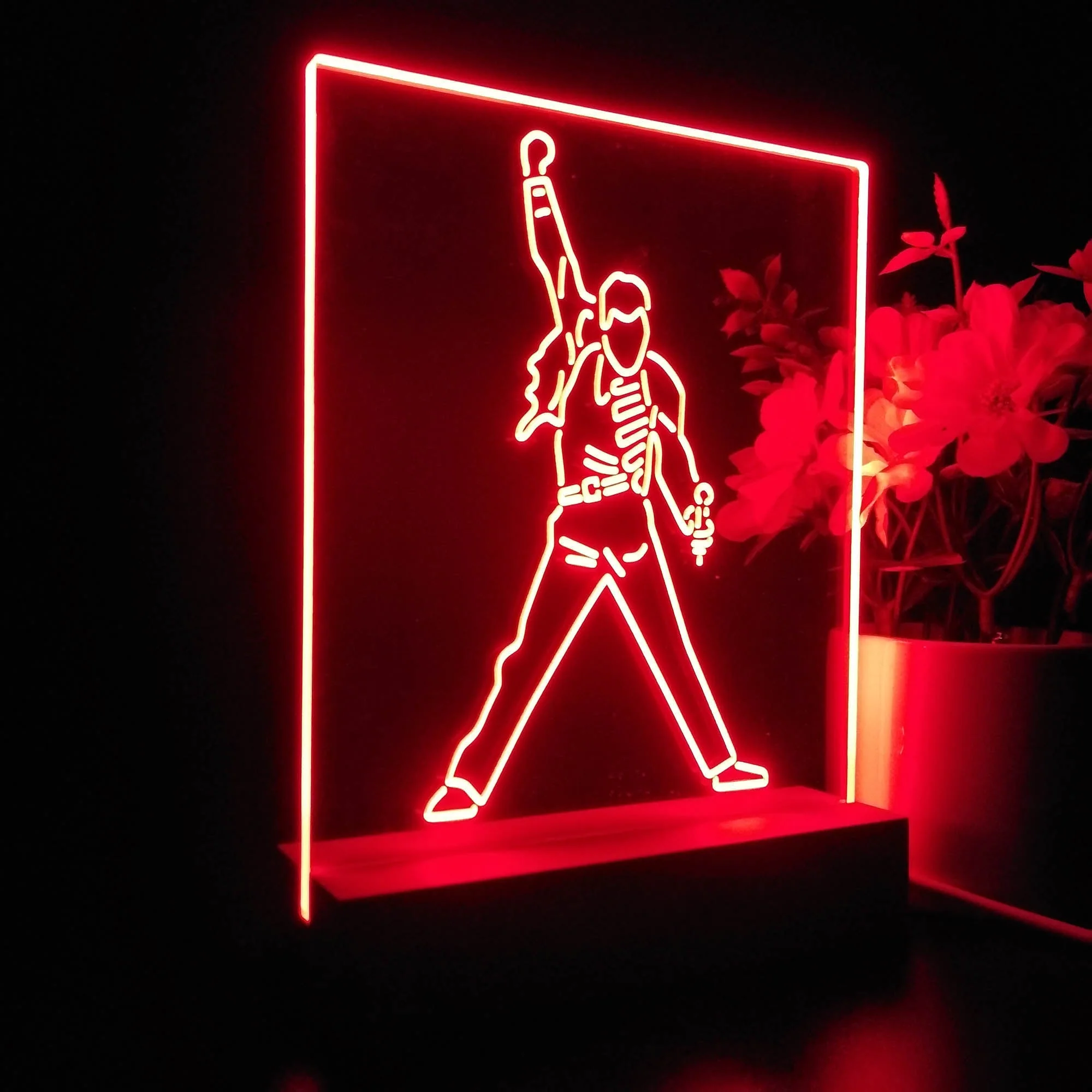 Freddie Mercury 3D Illusion Night Light Desk Lamp - Image 7