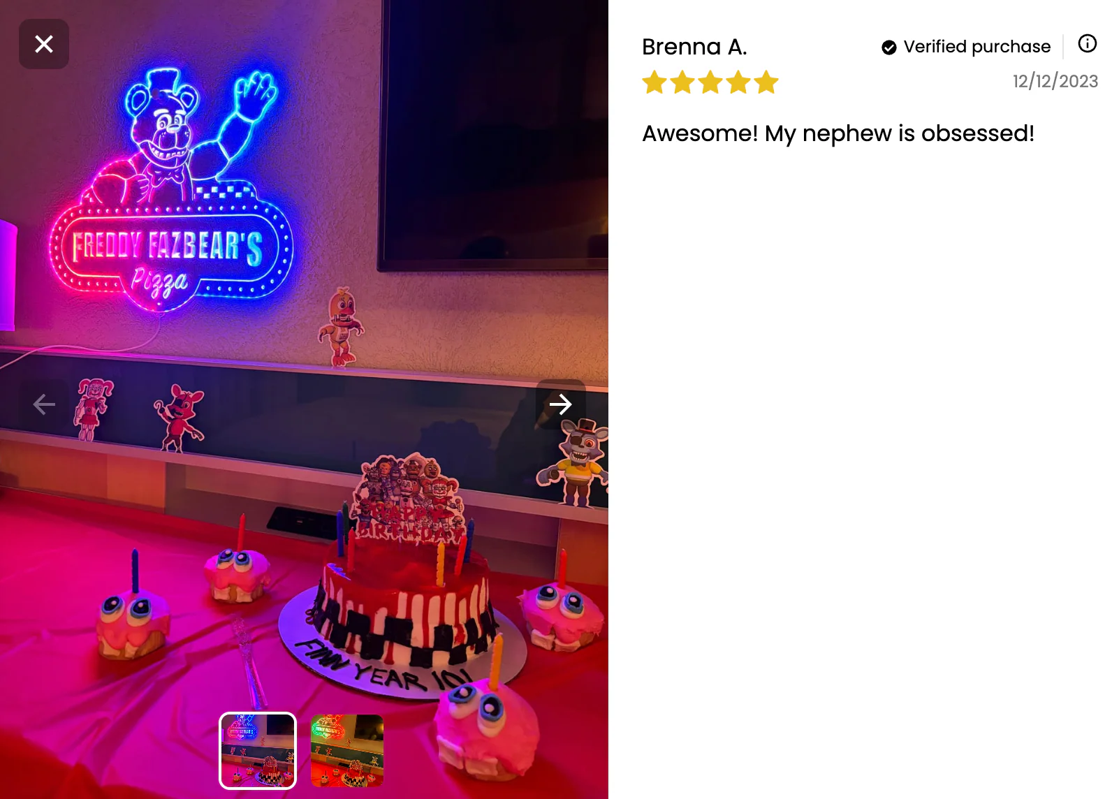 Five Nights at Freddy's Neon LED Sign with Dynamic RGB Colors - Image 3