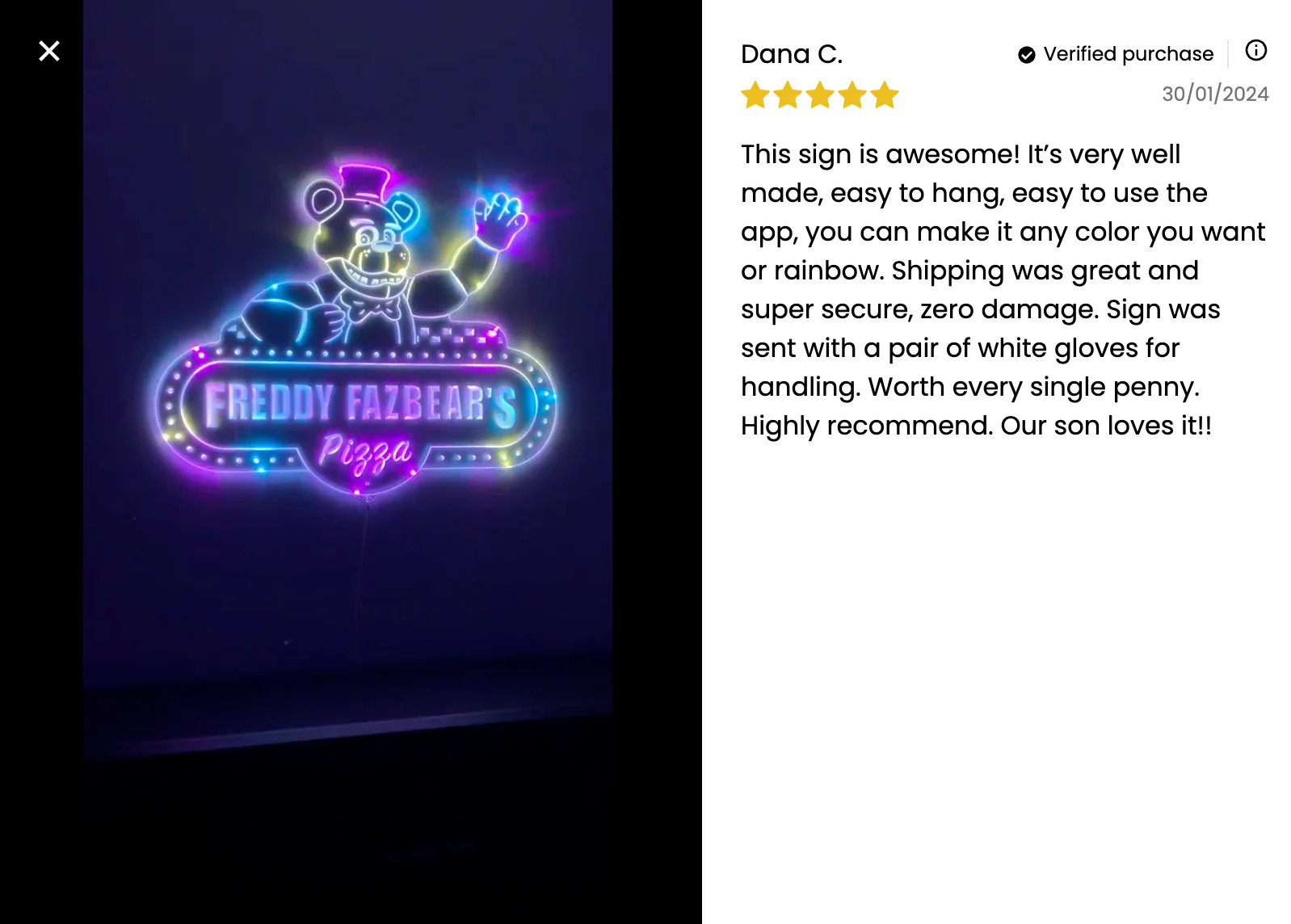 Five Nights at Freddy's Neon LED Sign with Dynamic RGB Colors - Image 4