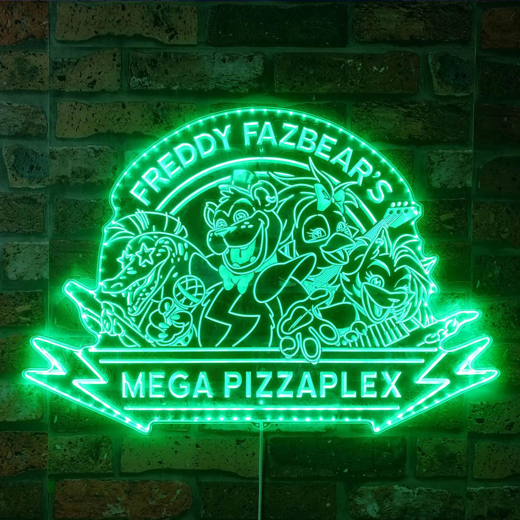 Five Nights at Freddys 2 Mega Pizzaplex Neon LED Sign with Dynamic RGB Colors - Image 6