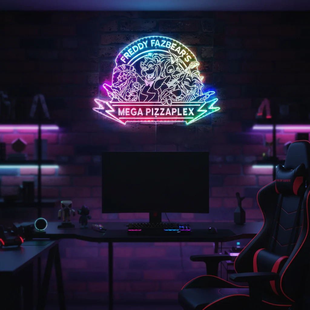 Five Nights at Freddys 2 Mega Pizzaplex Neon LED Sign with Dynamic RGB Colors - Image 8