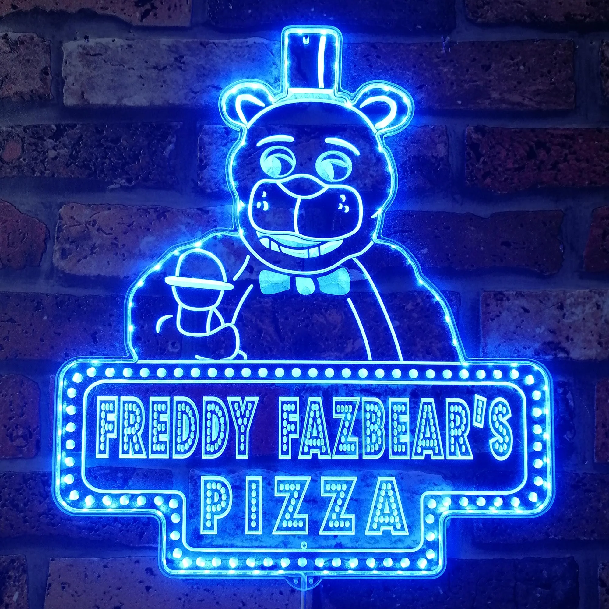 Freddy Fazbear's Pizza Neon LED Sign with Dynamic RGB Colors - Image 4