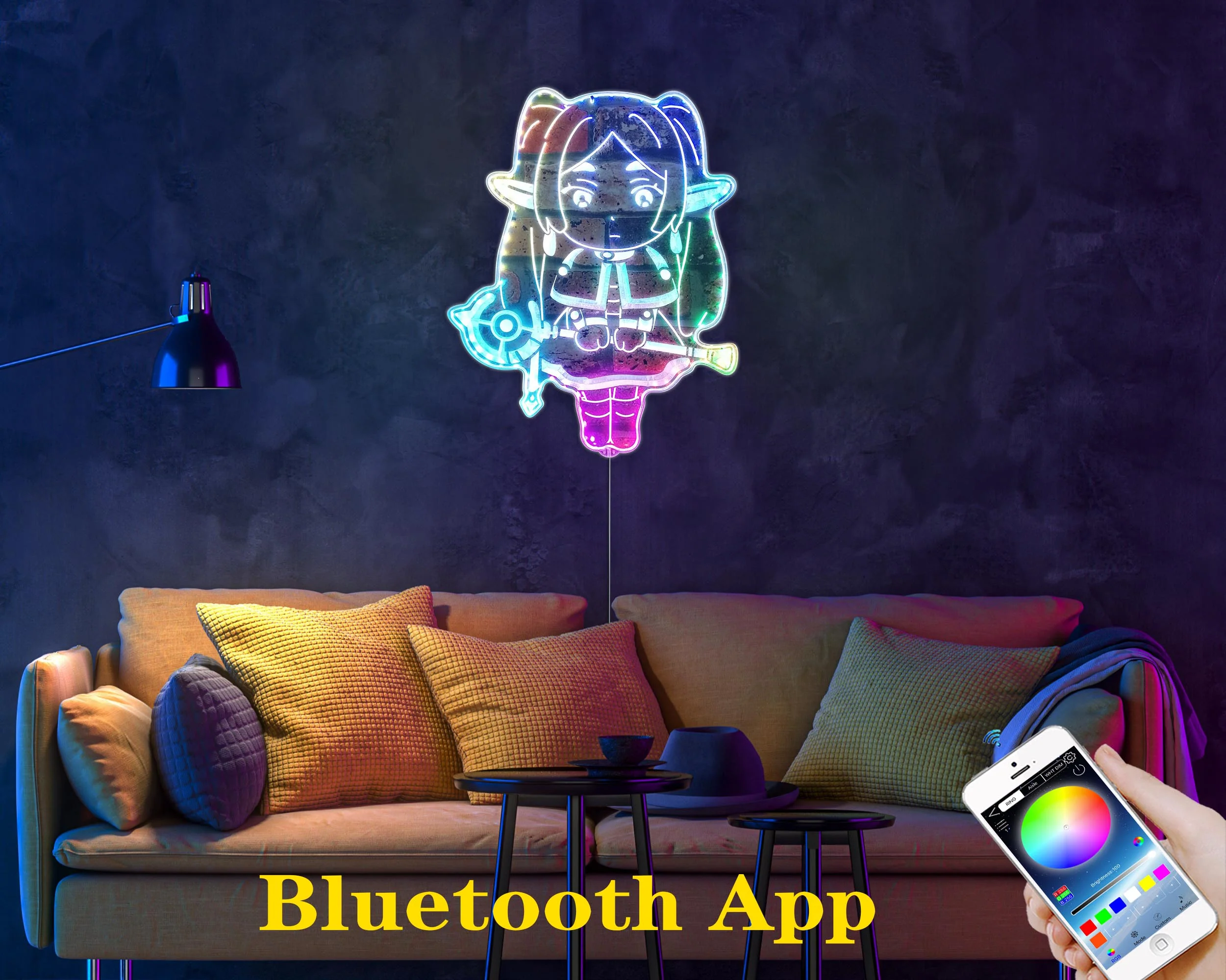 Frieren Beyond Journey's End Neon LED Sign with Dynamic RGB Colors - Image 7