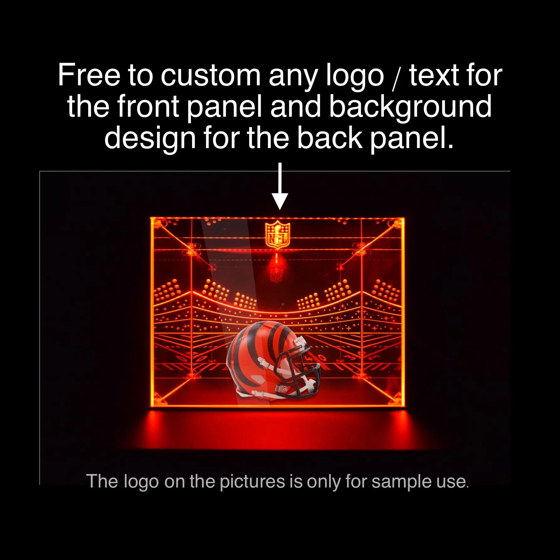 Arizona Cardinals Football Helmet LED Light Display Case | Football Memorabilia Collectibles Display - Image 2