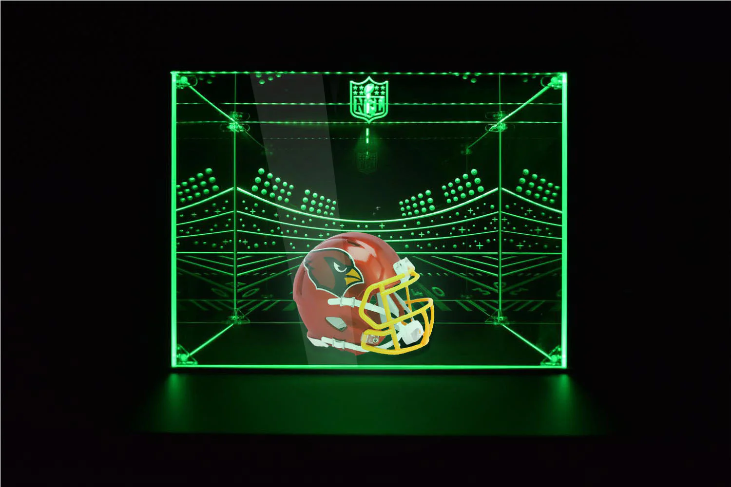 Arizona Cardinals Football Helmet LED Light Display Case | Football Memorabilia Collectibles Display - Image 5