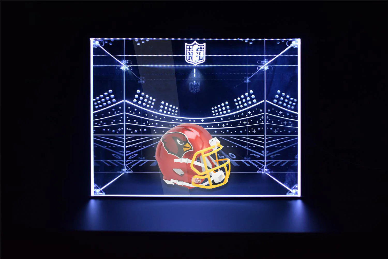 Arizona Cardinals Football Helmet LED Light Display Case | Football Memorabilia Collectibles Display - Image 6