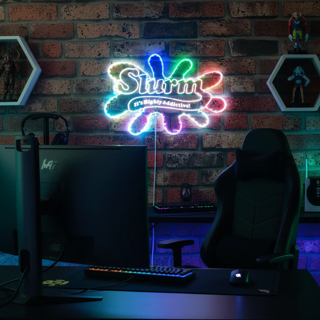 Futurama Slurm Drink Logo Neon LED Sign with Dynamic RGB Colors - Image 8
