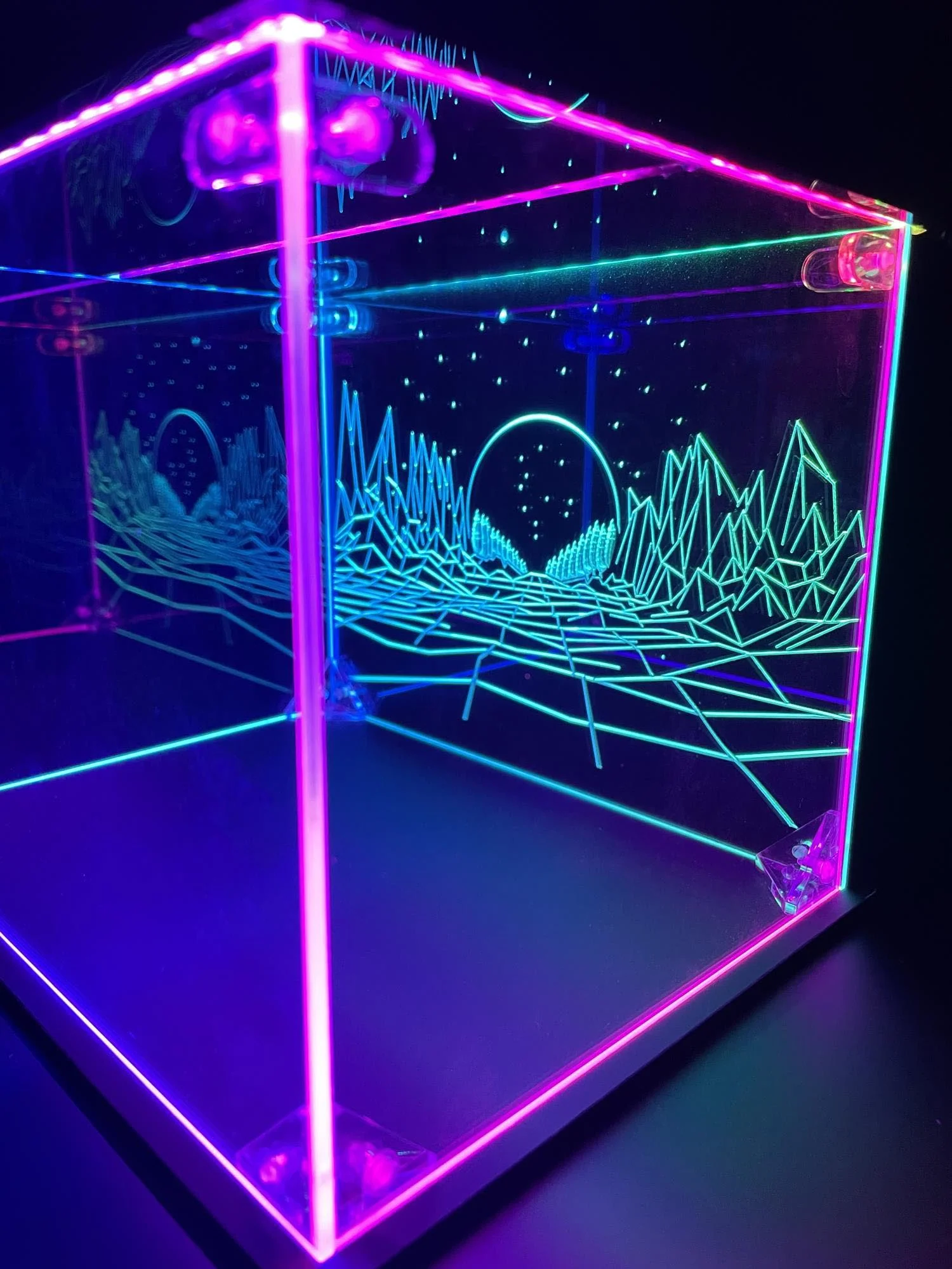Geometric Mount LED Display Case for Diecast Scale Cars, Lego - Image 7