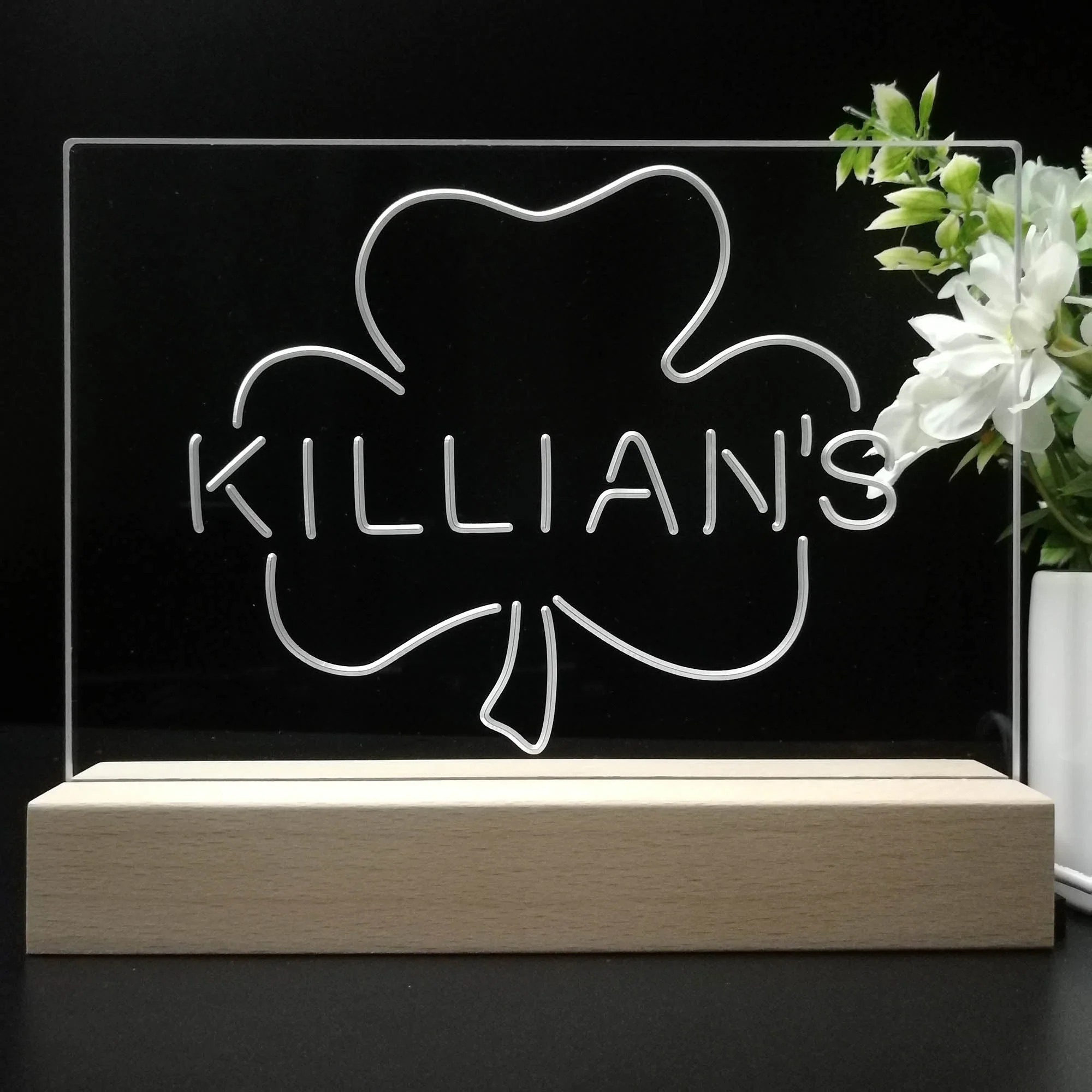 George Killian's Irish Red Shamrock Neon Sign Pub Bar Lamp - Image 8