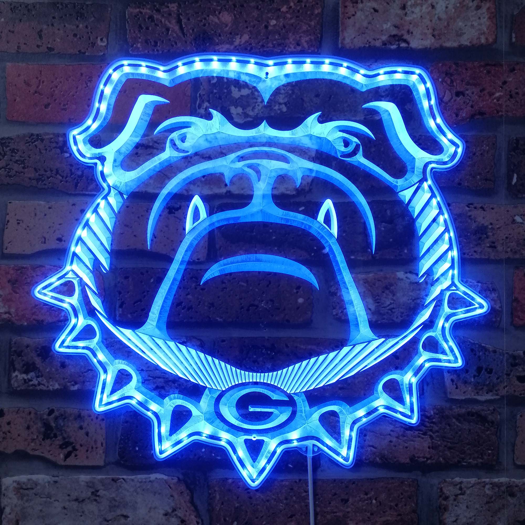 Georgia Bulldogs Neon LED Sign with Dynamic RGB Colors - Image 4