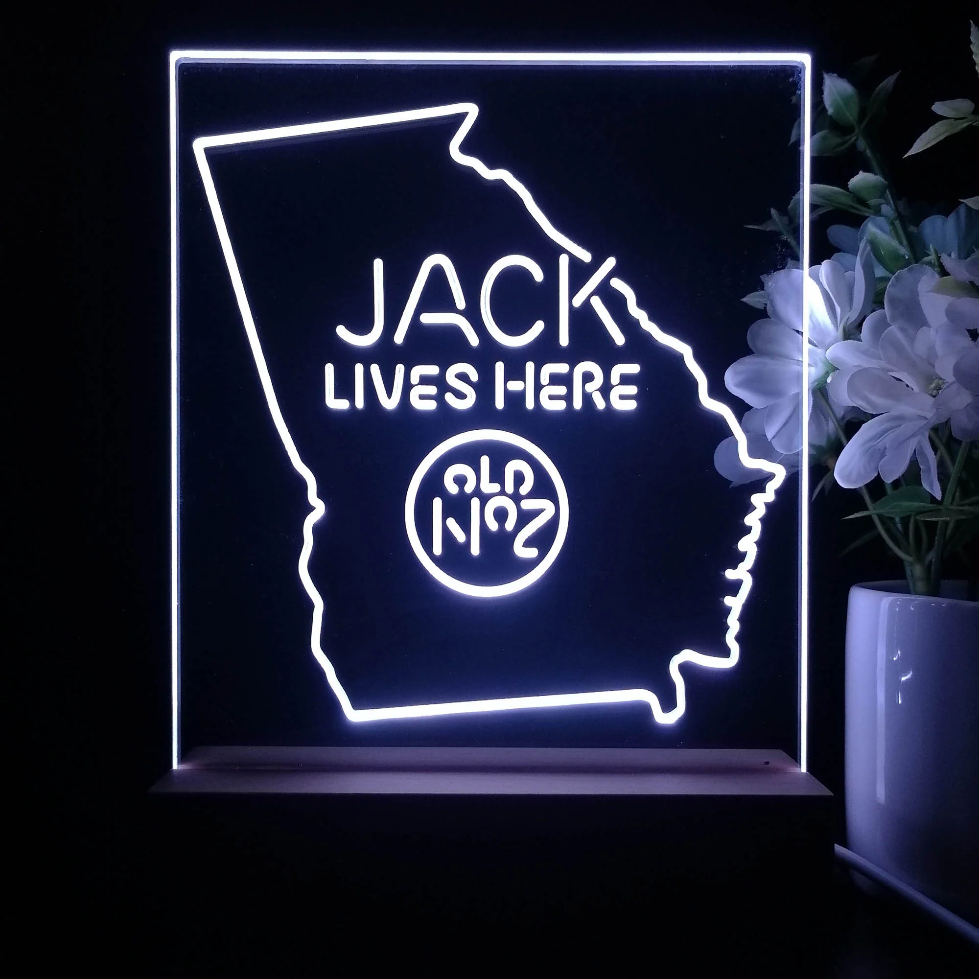 Georgia Jack Lives Here Night Light Neon Pub Bar Lamp - Image 2