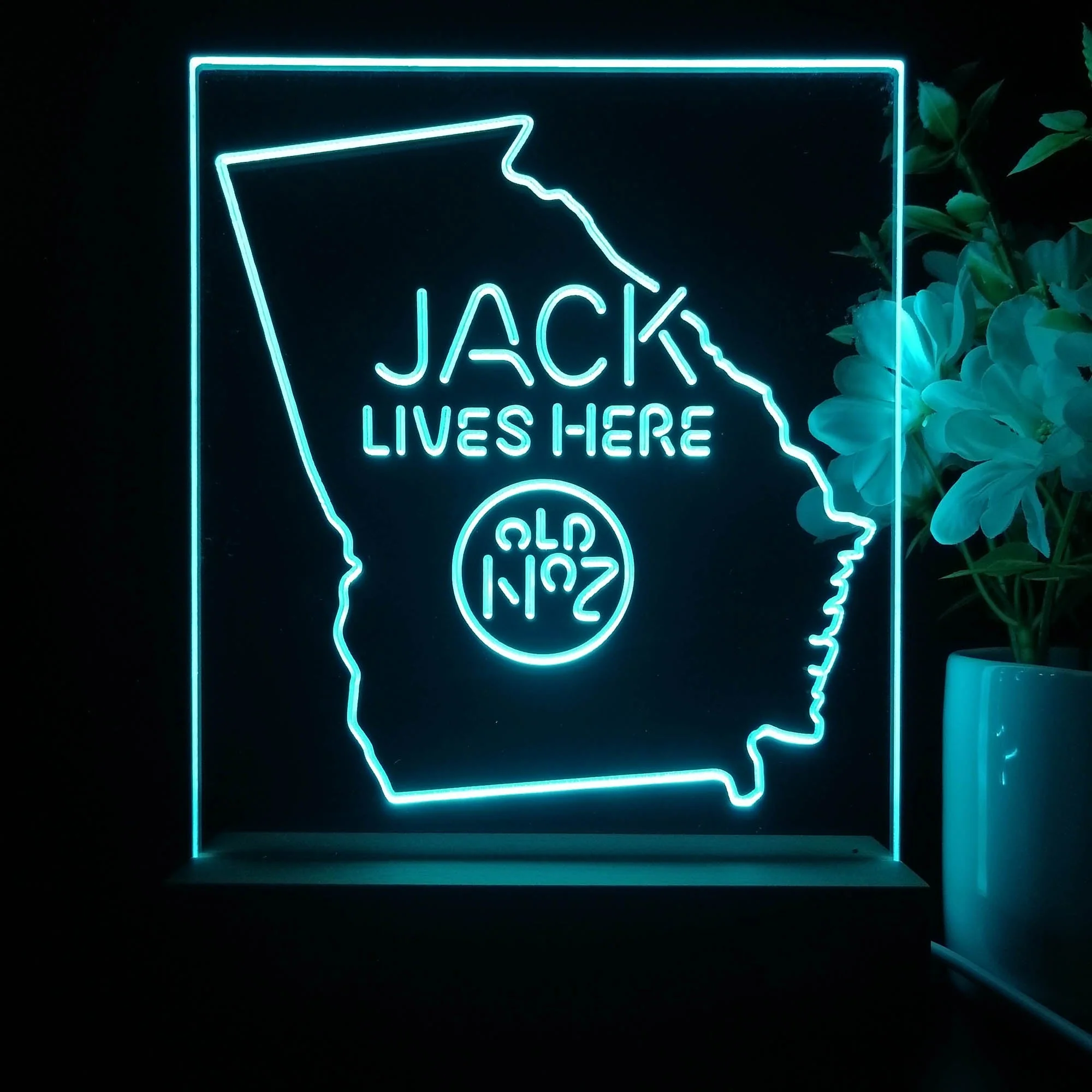 Georgia Jack Lives Here Night Light Neon Pub Bar Lamp - Image 4