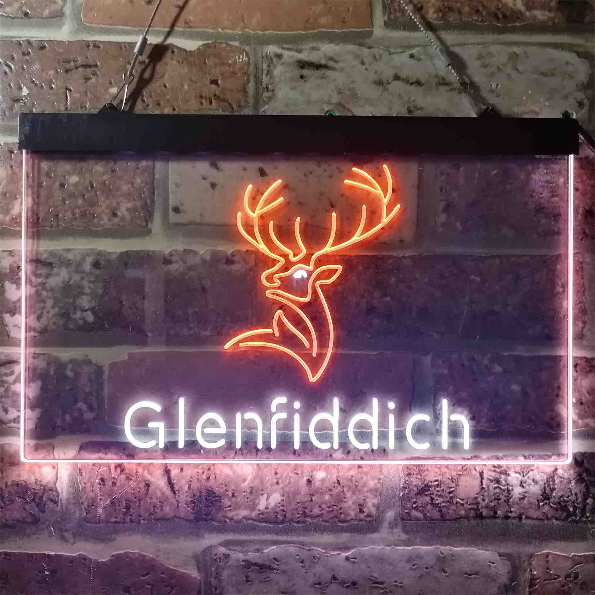 Glenfiddich Whisky Deer Wine Home Bar Neon Light LED Sign - Image 7