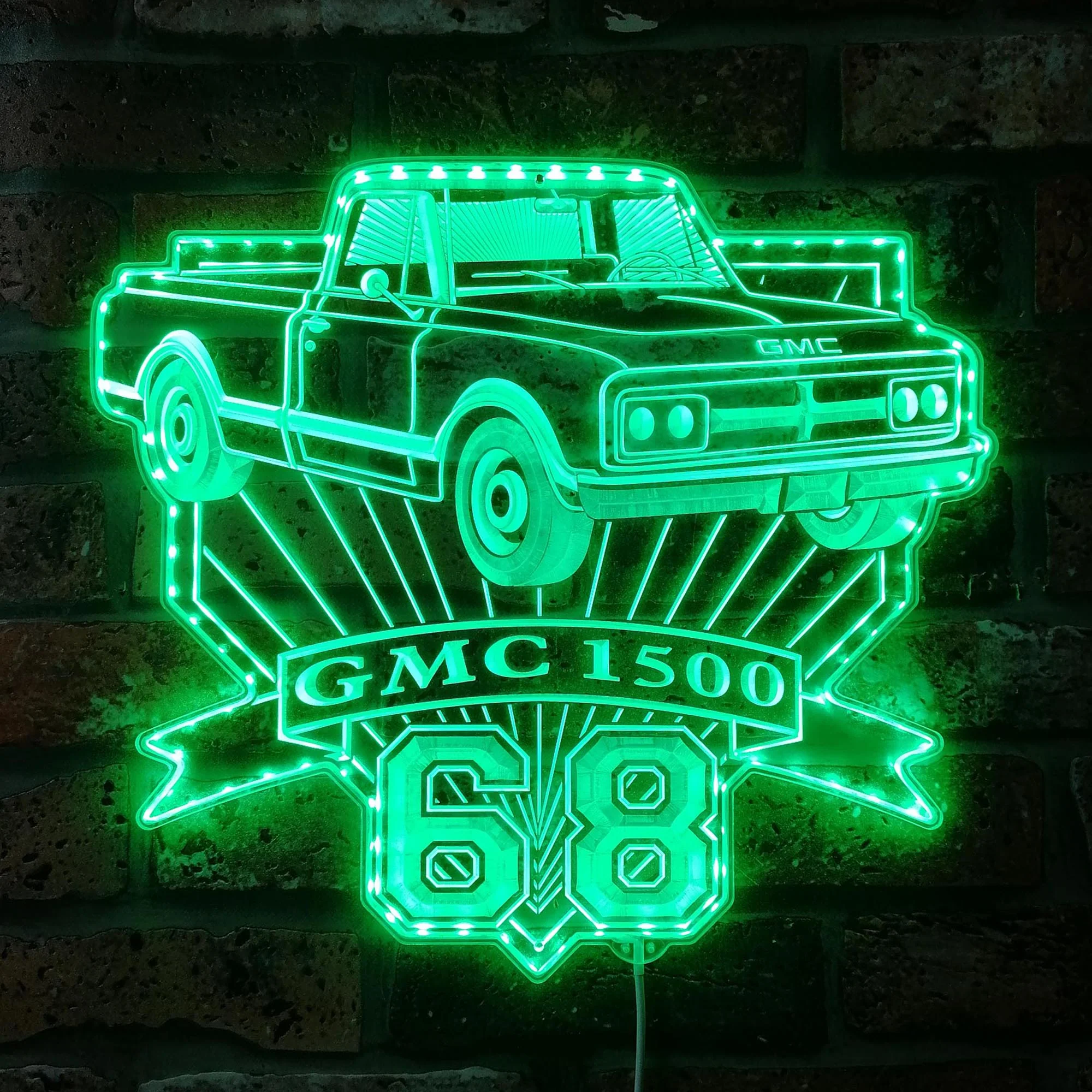 GMC 1500 1968 Neon LED Sign with Dynamic RGB Colors - Image 6