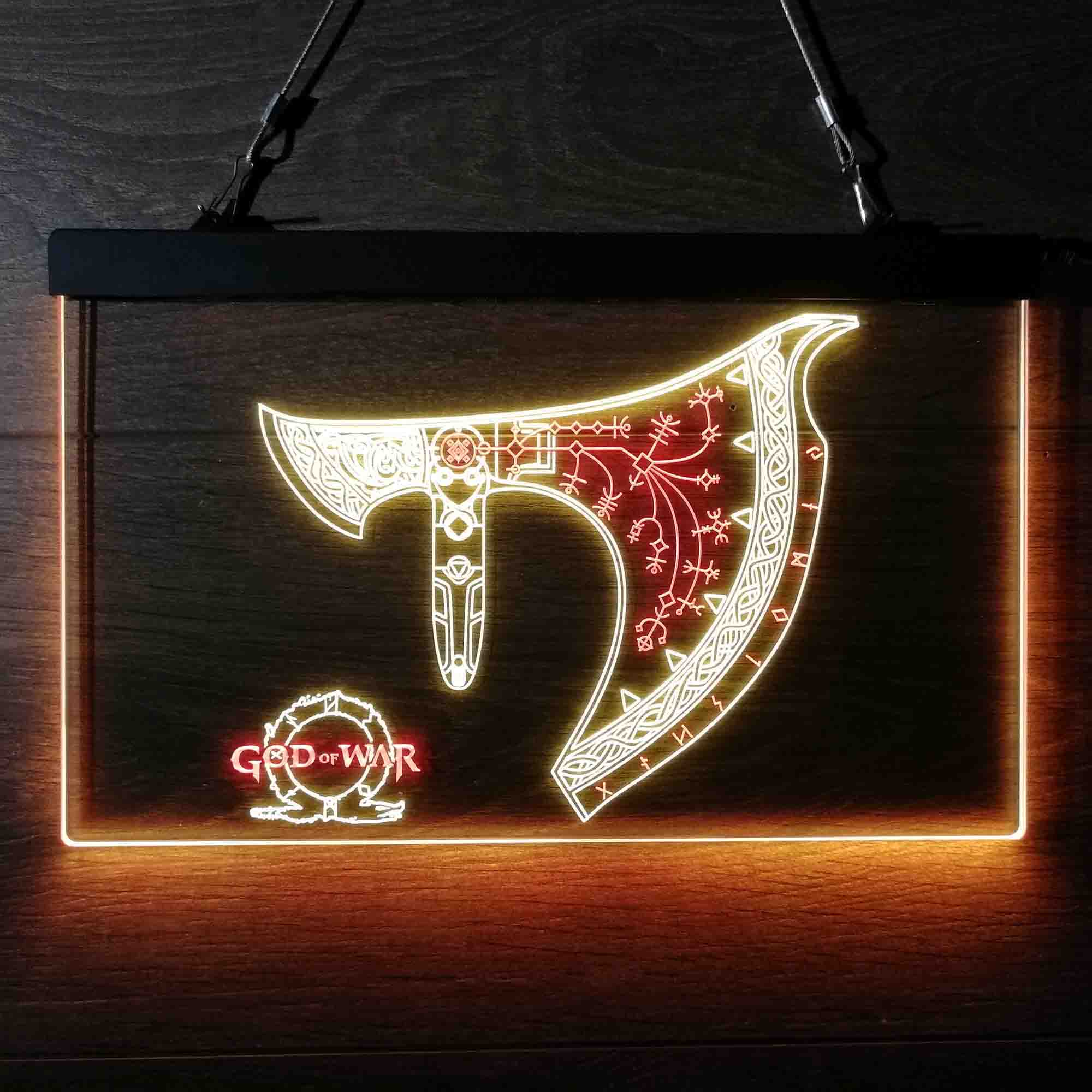 God of War Krato Axe Game Room Neon Light LED Sign - Image 11