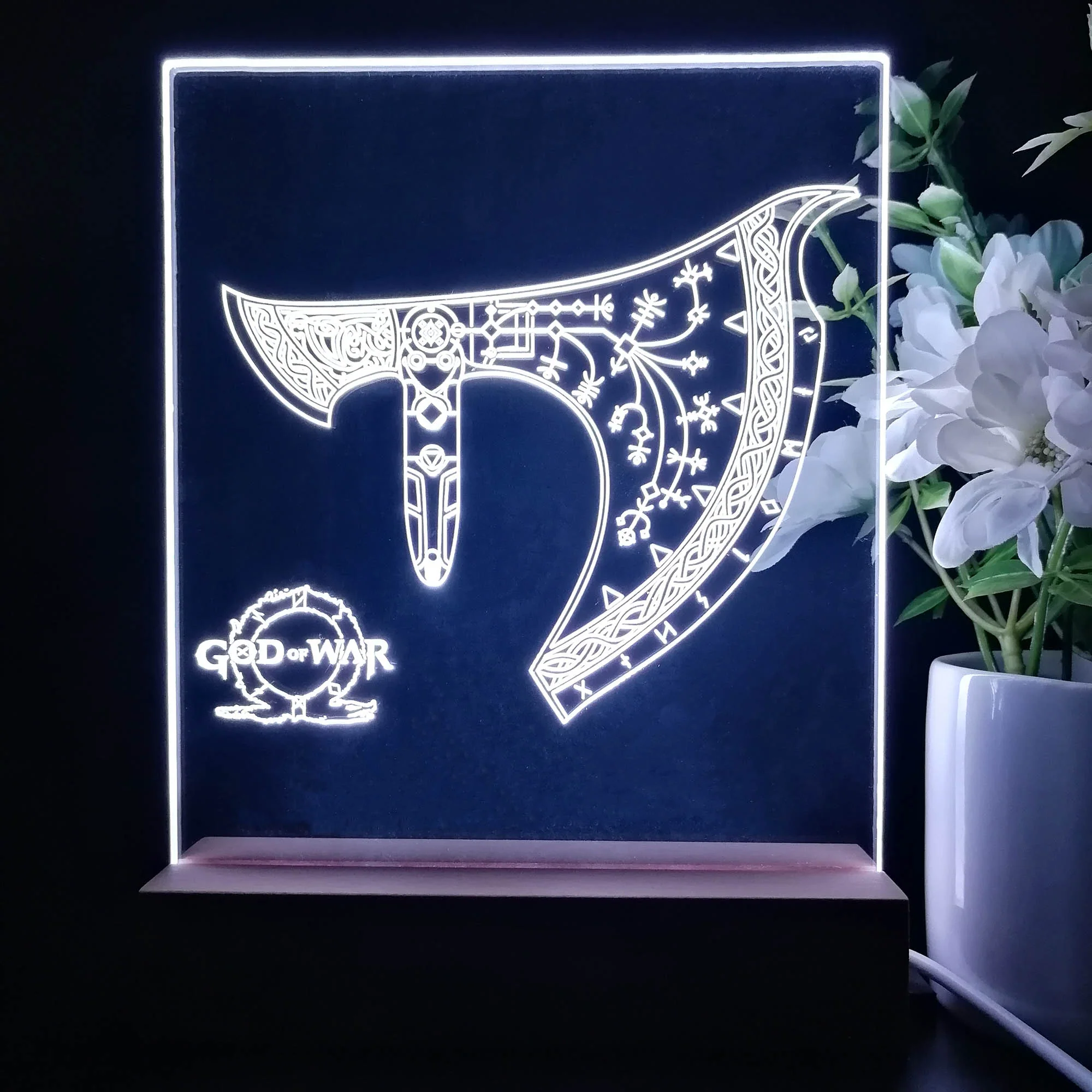 God of War Game Room LED Sign Lamp Display - Image 4