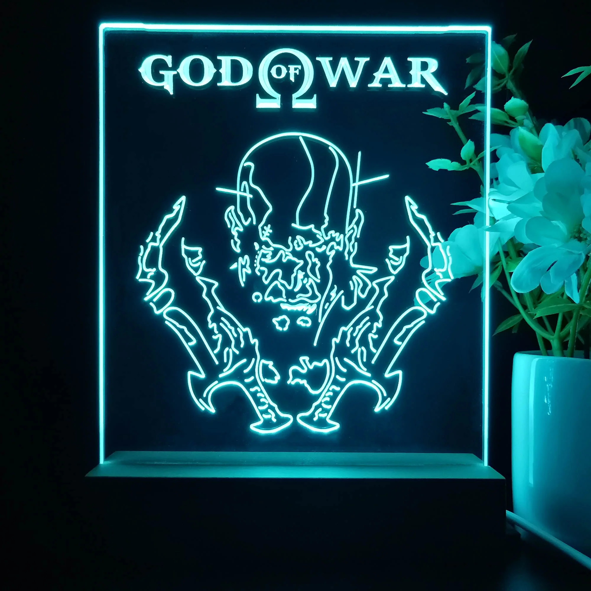 God of War Kratos Game Room LED Sign Lamp Display - Image 3