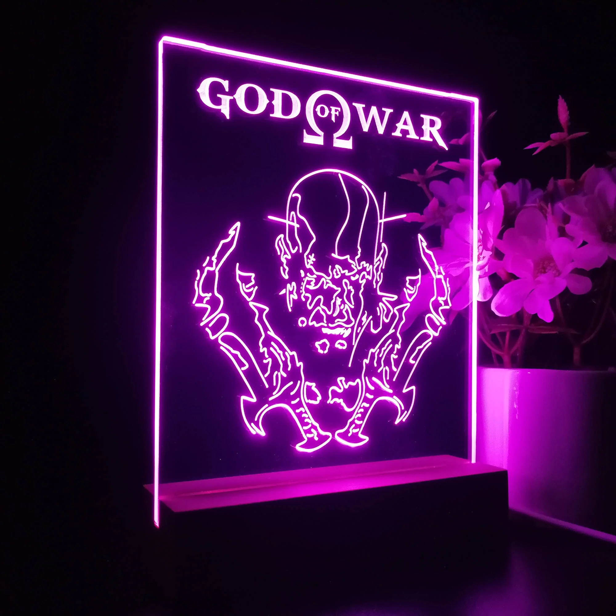God of War Kratos Game Room LED Sign Lamp Display - Image 7