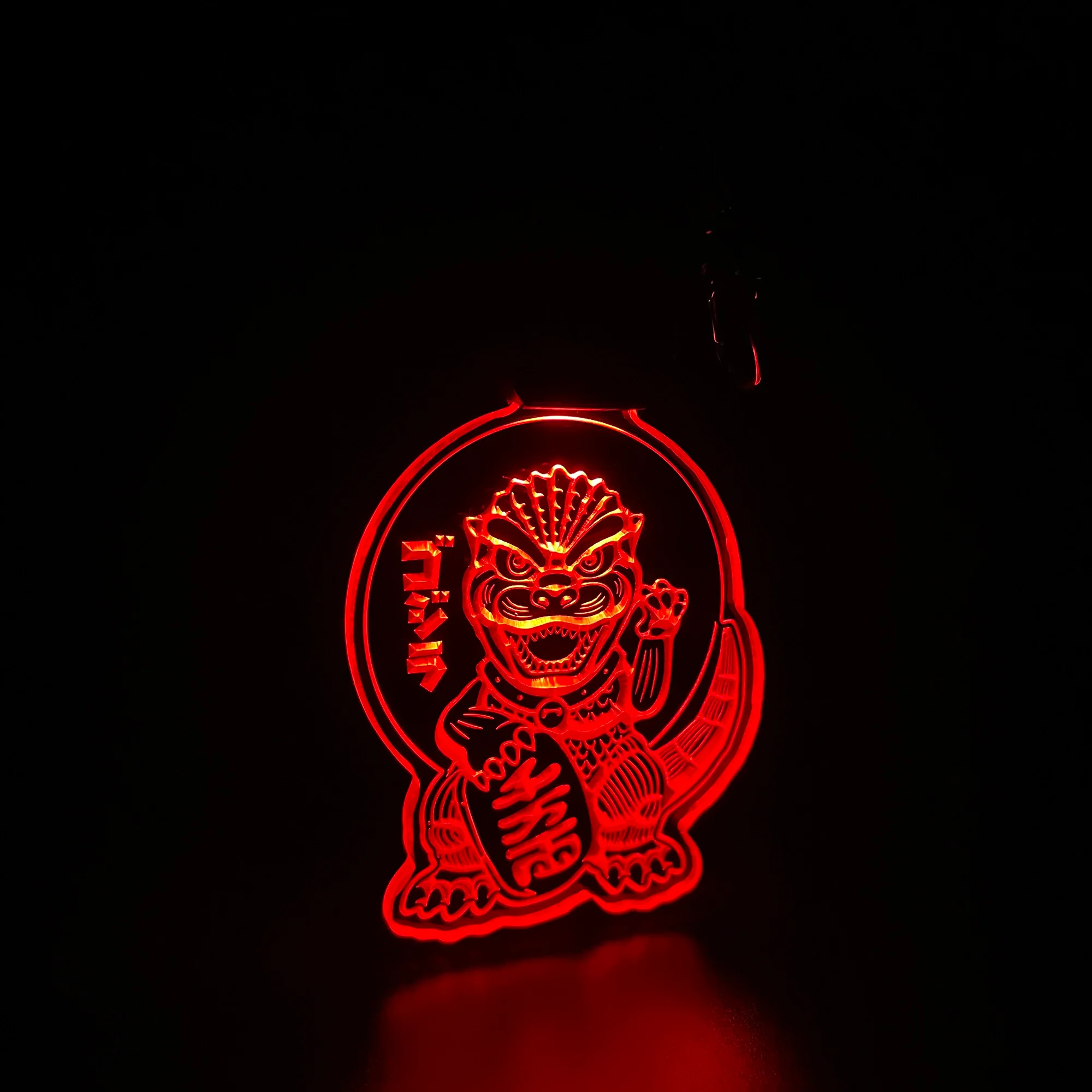 Godzilla LED Light Acrylic Keychain , Christmas Tree Ornament - Image 5
