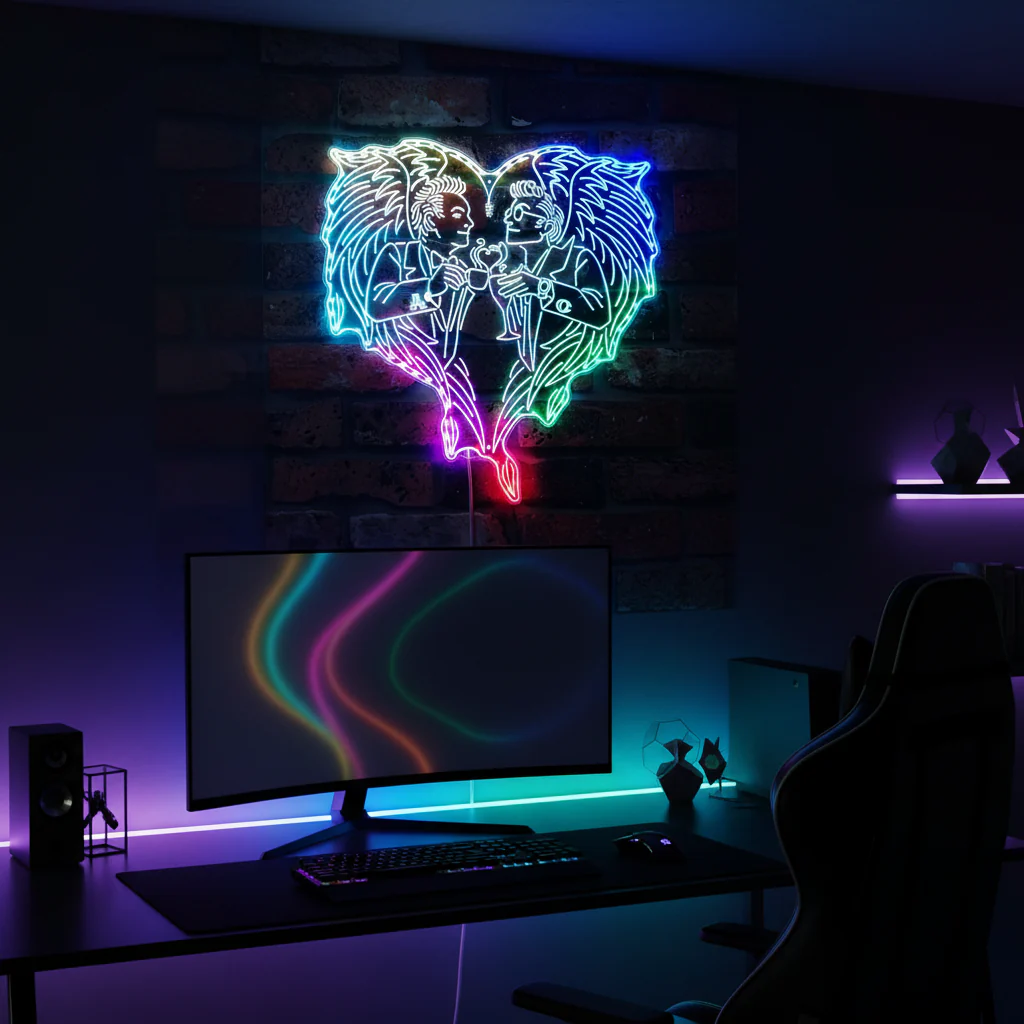 Good Omens Neon LED Sign with Dynamic RGB Colors - Image 8