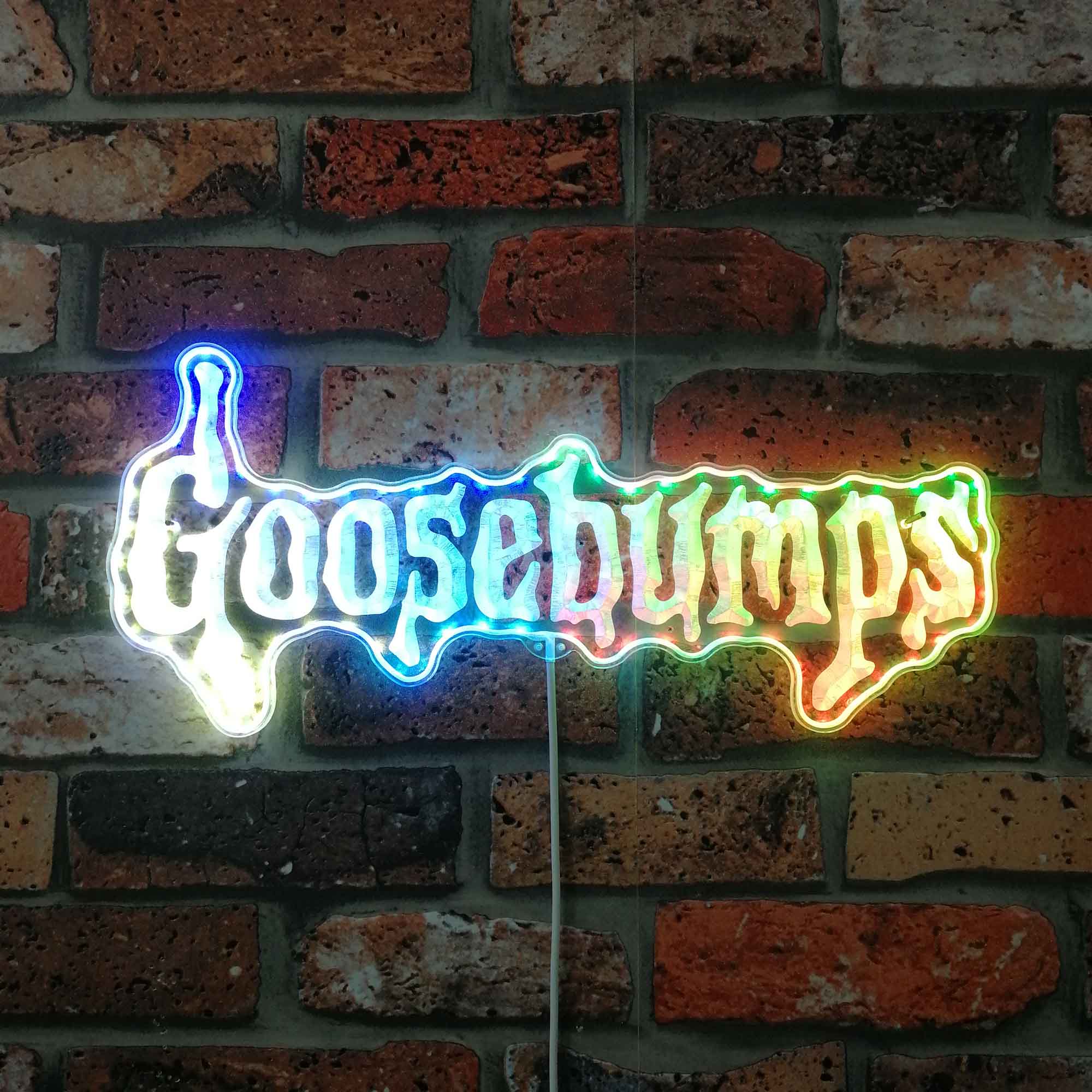 Goosebumps Neon LED Sign with Dynamic RGB Colors
