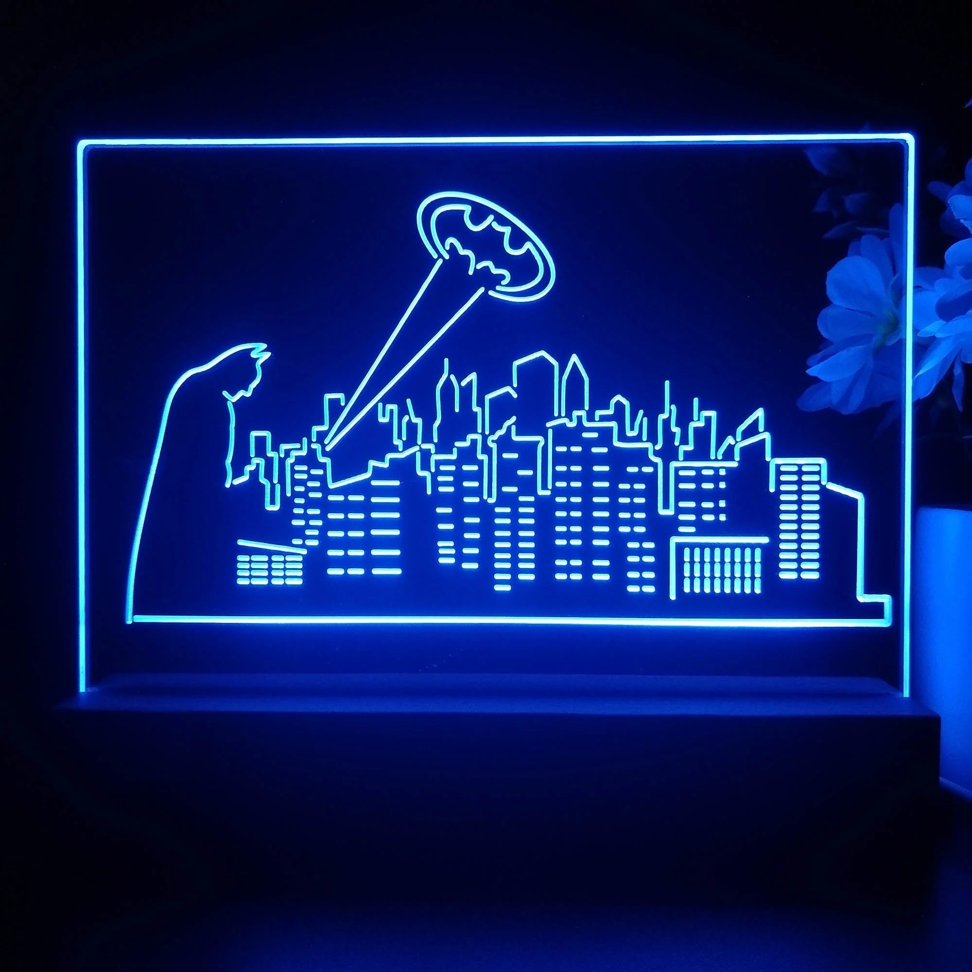 Gotham City Batman 3D Illusion Night Light Desk Lamp - Image 3