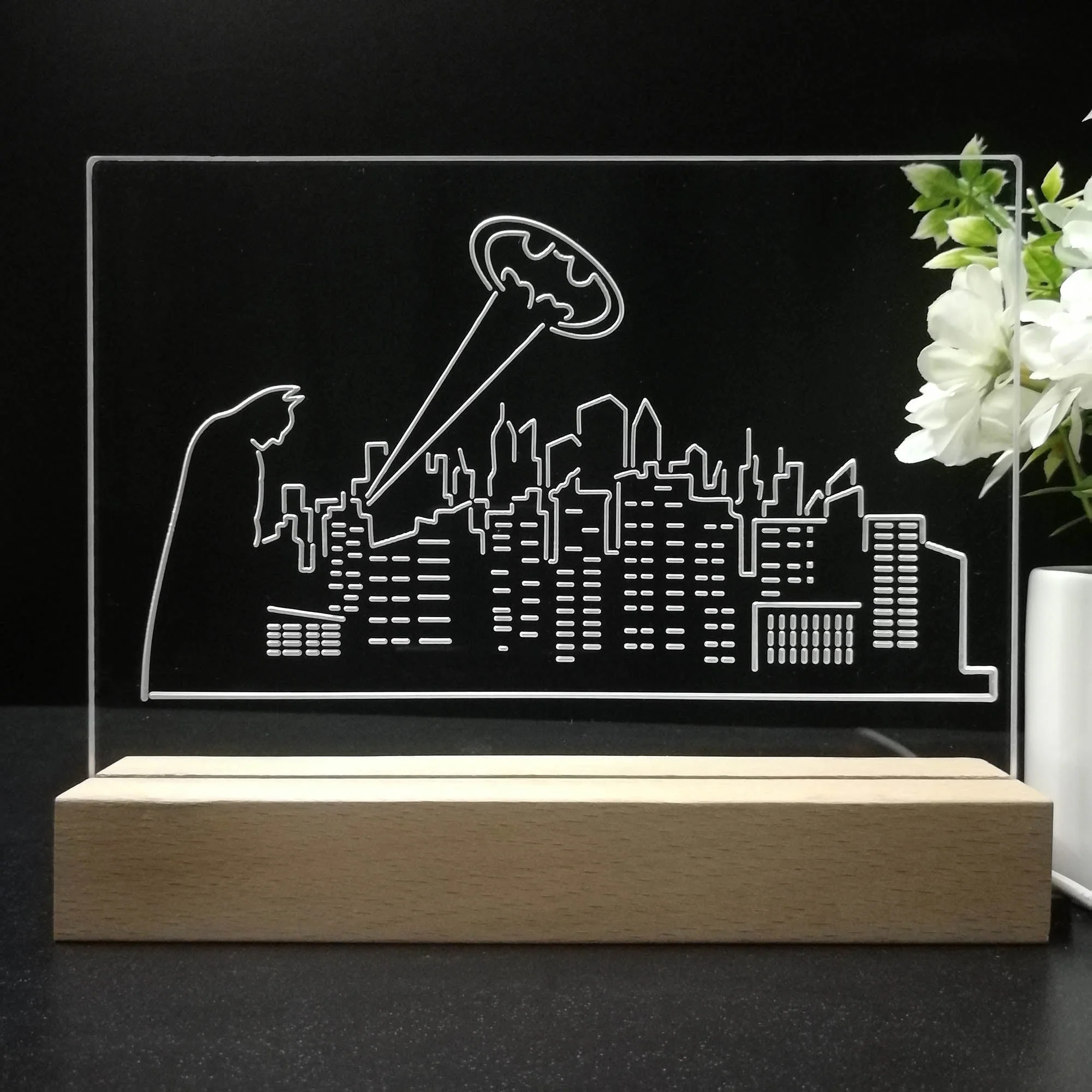 Gotham City Batman 3D Illusion Night Light Desk Lamp - Image 8