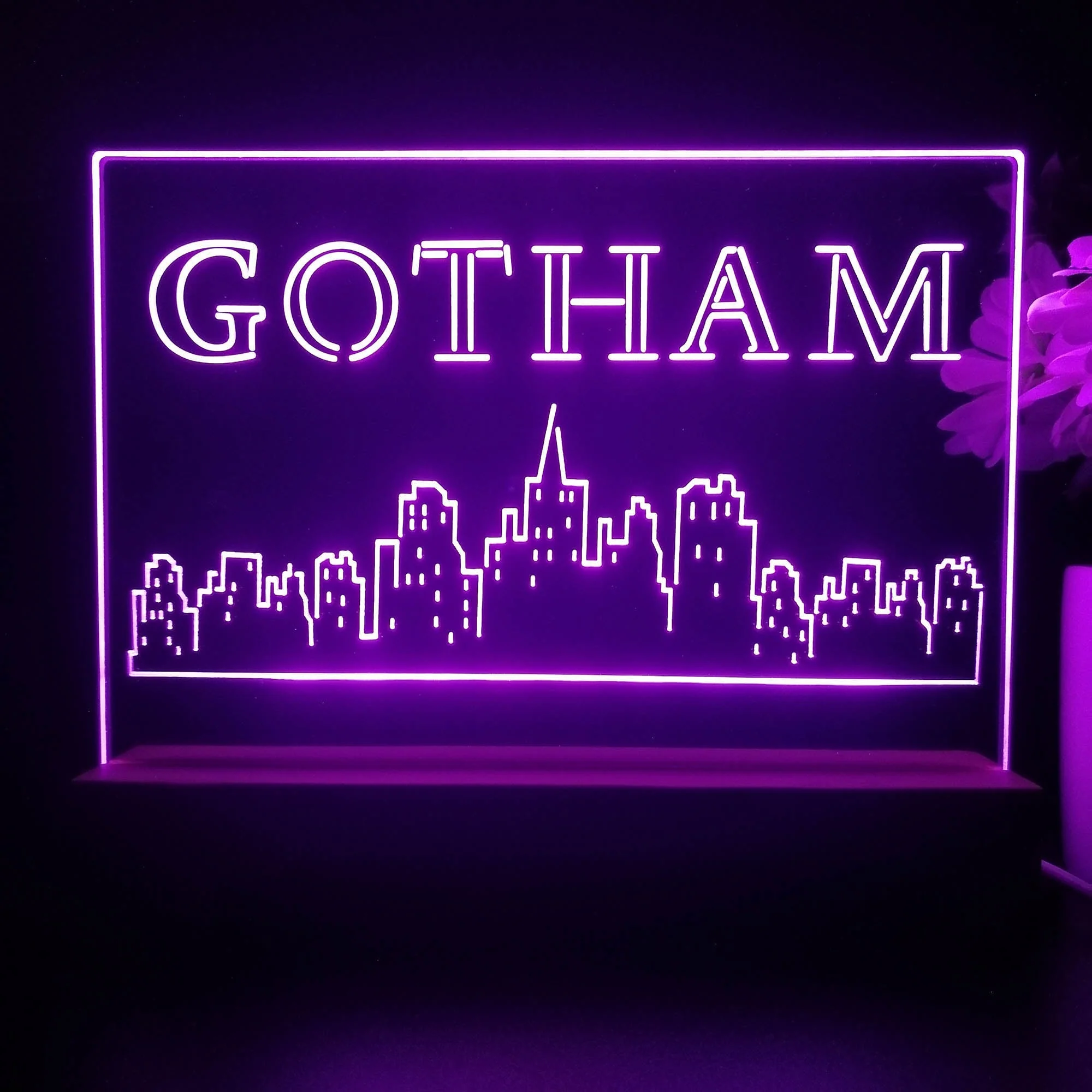 Gotham 3D Illusion Night Light Desk Lamp - Image 2