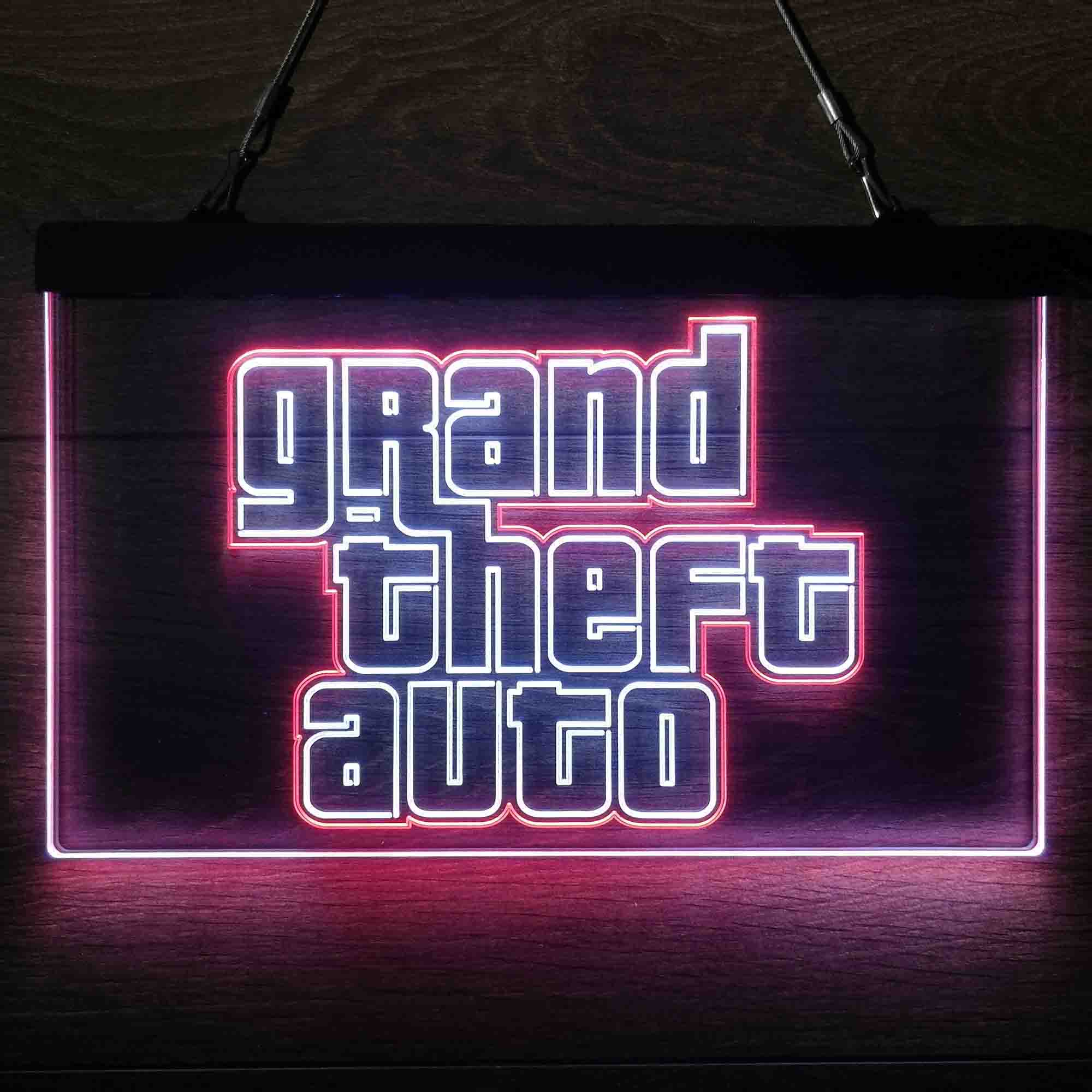 Grand Theft Auto Game Room Neon-Like LED Sign
