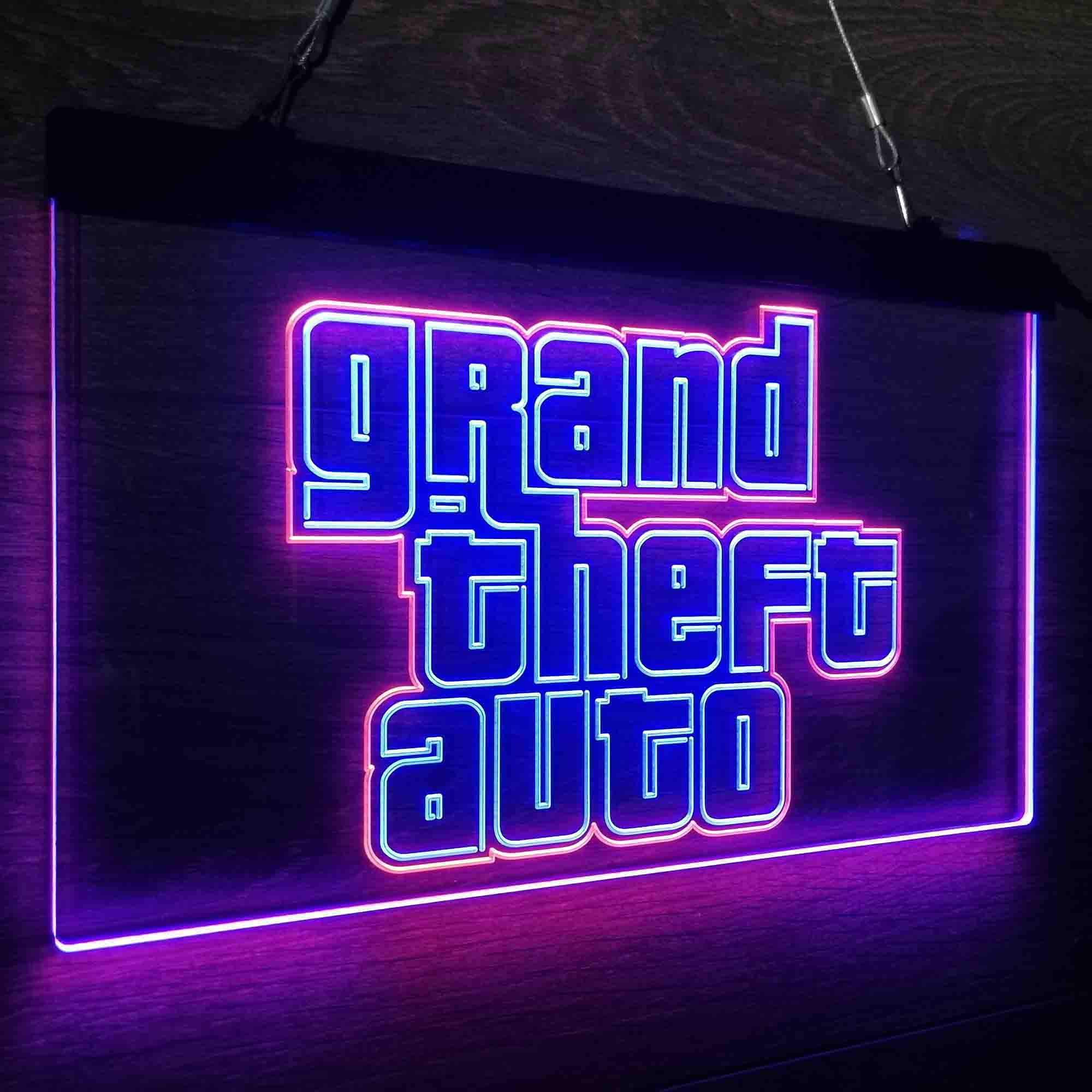 Grand Theft Auto Game Room Neon-Like LED Sign - Image 18