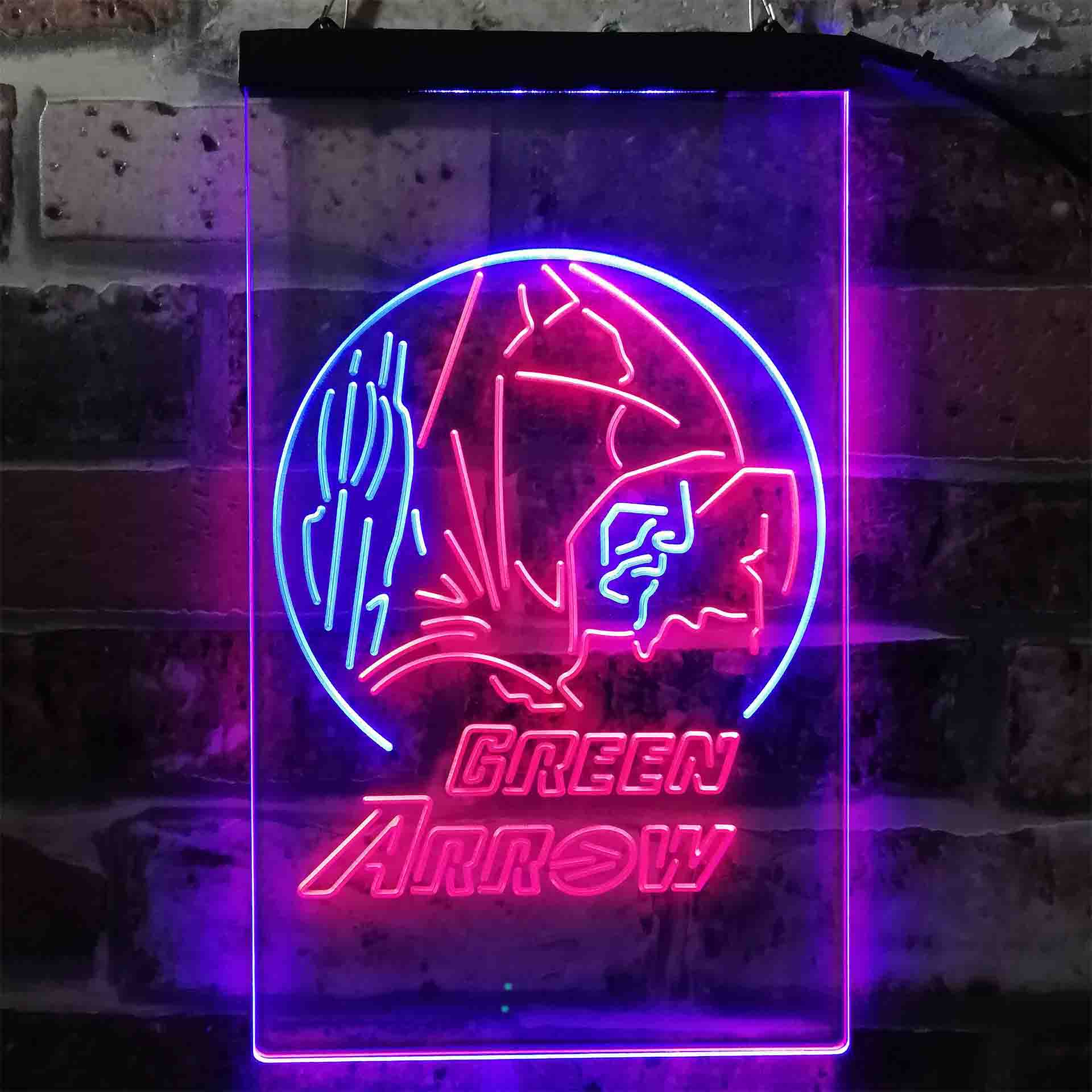 Green Arrow DC Super Hero Neon-Like LED Signo - Image 10