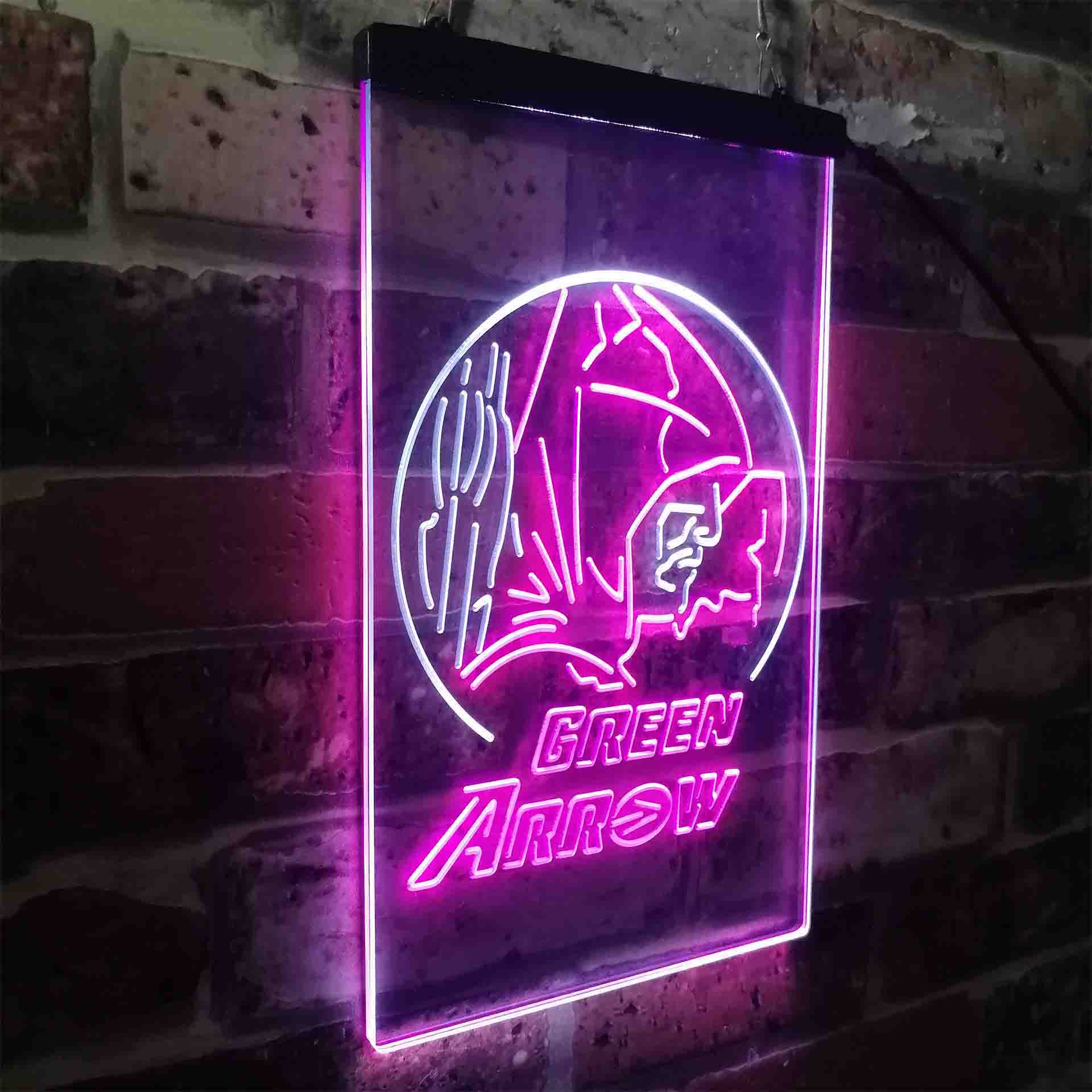 Green Arrow DC Super Hero Neon-Like LED Signo - Image 16