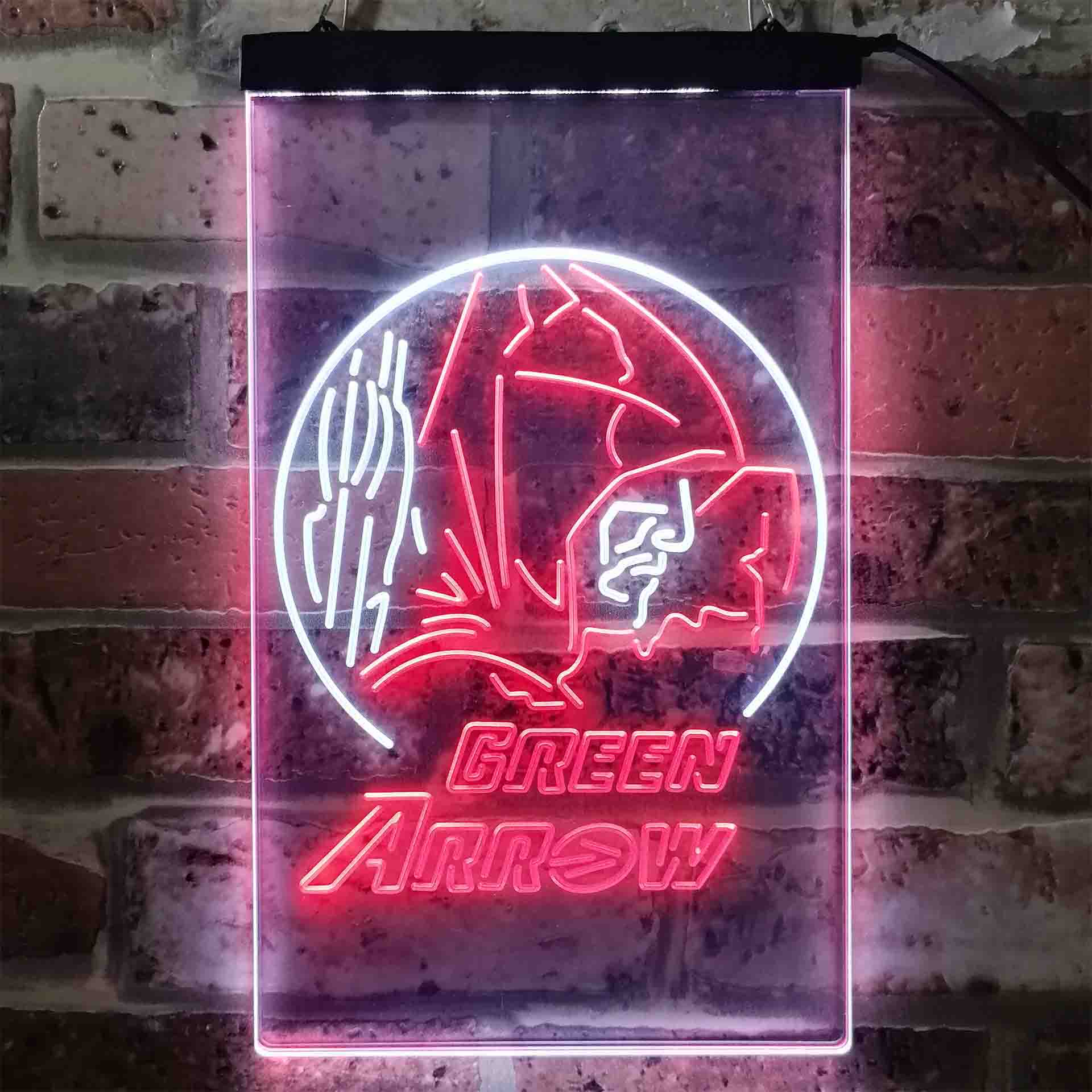 Green Arrow DC Super Hero Neon-Like LED Signo - Image 2