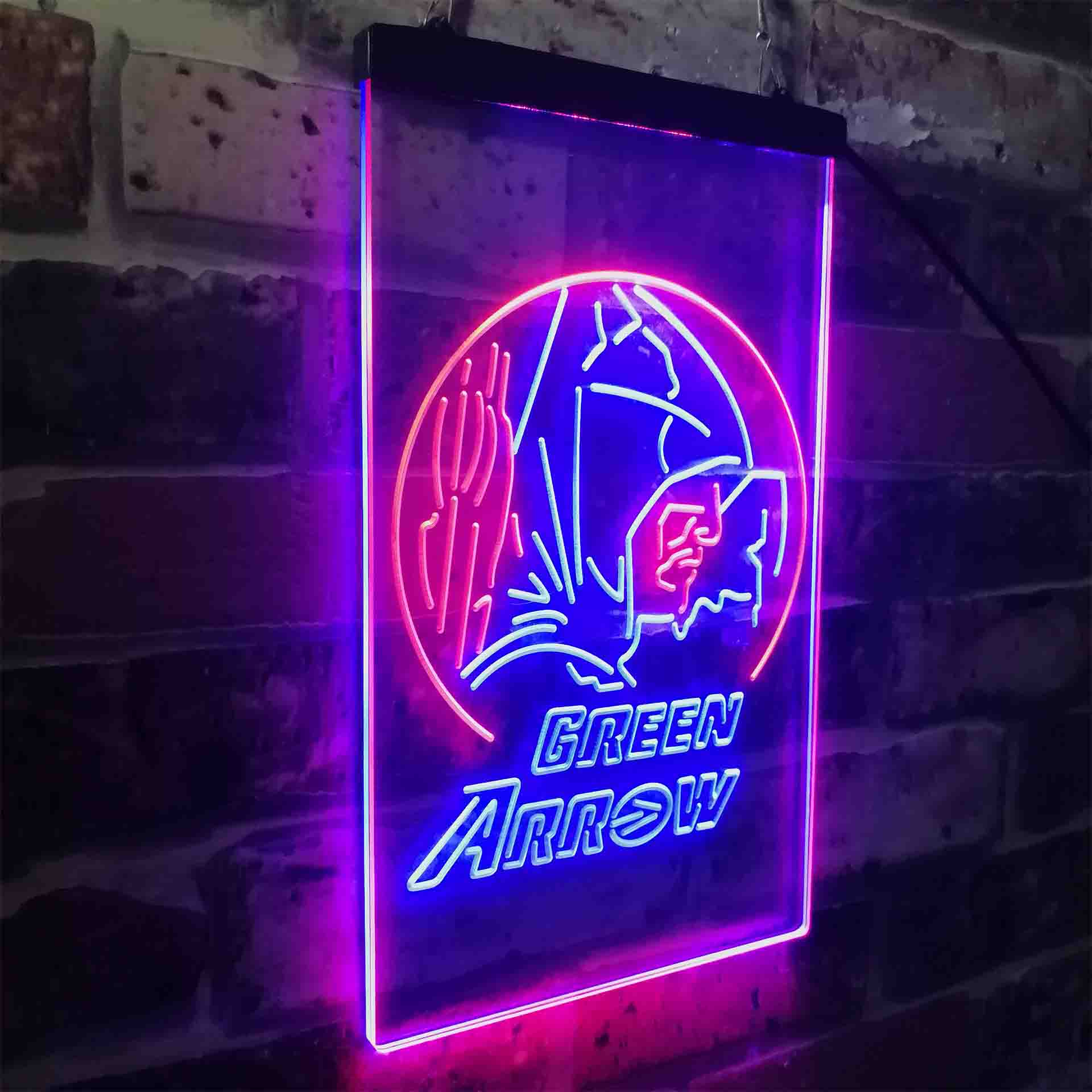 Green Arrow DC Super Hero Neon-Like LED Signo - Image 21