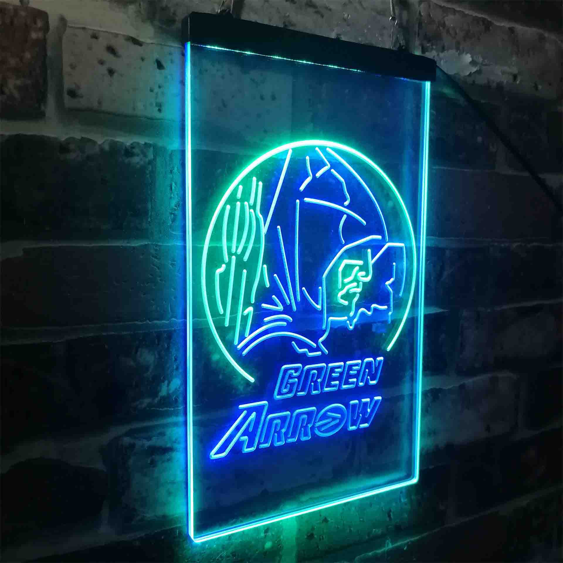 Green Arrow DC Super Hero Neon-Like LED Signo - Image 25