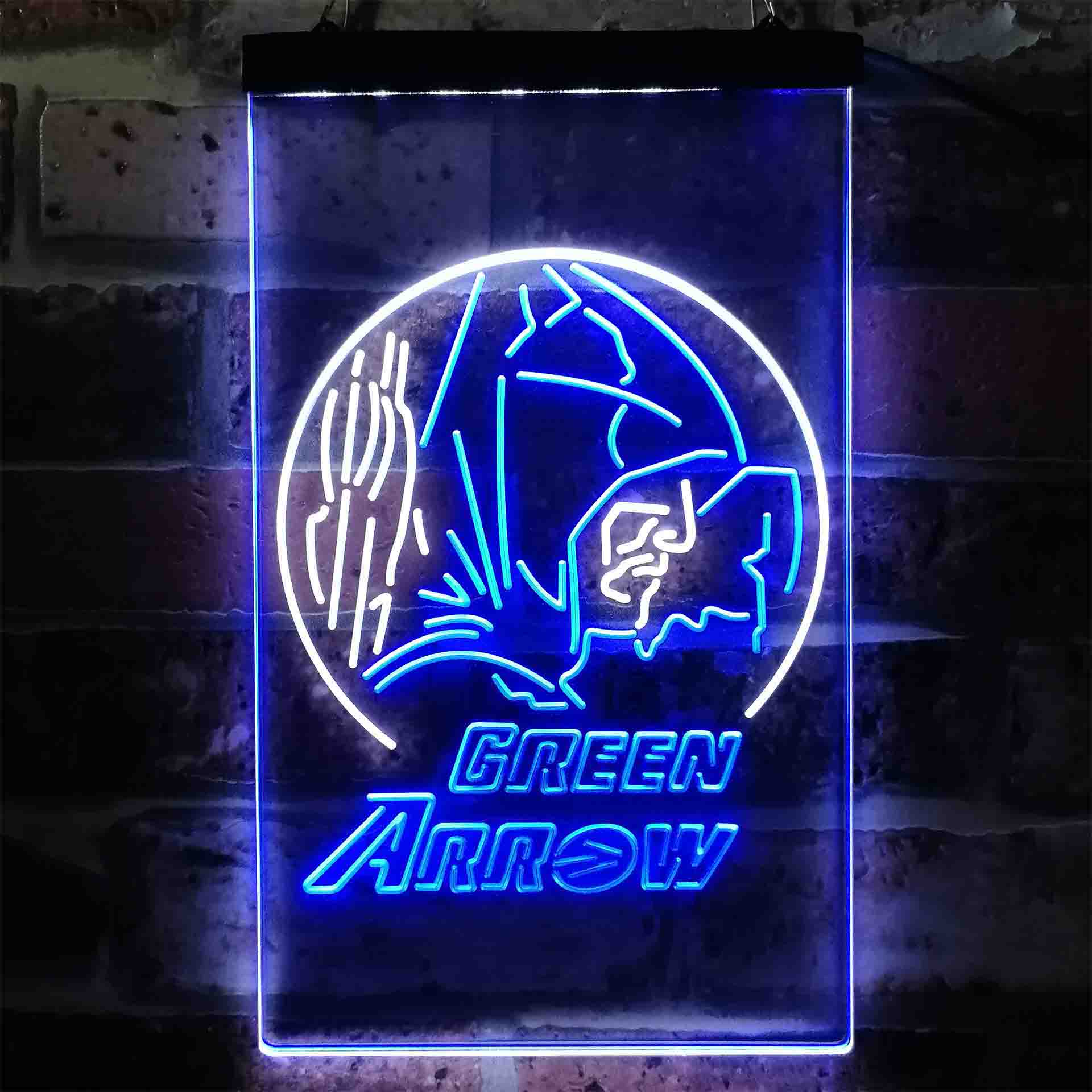 Green Arrow DC Super Hero Neon-Like LED Signo - Image 7